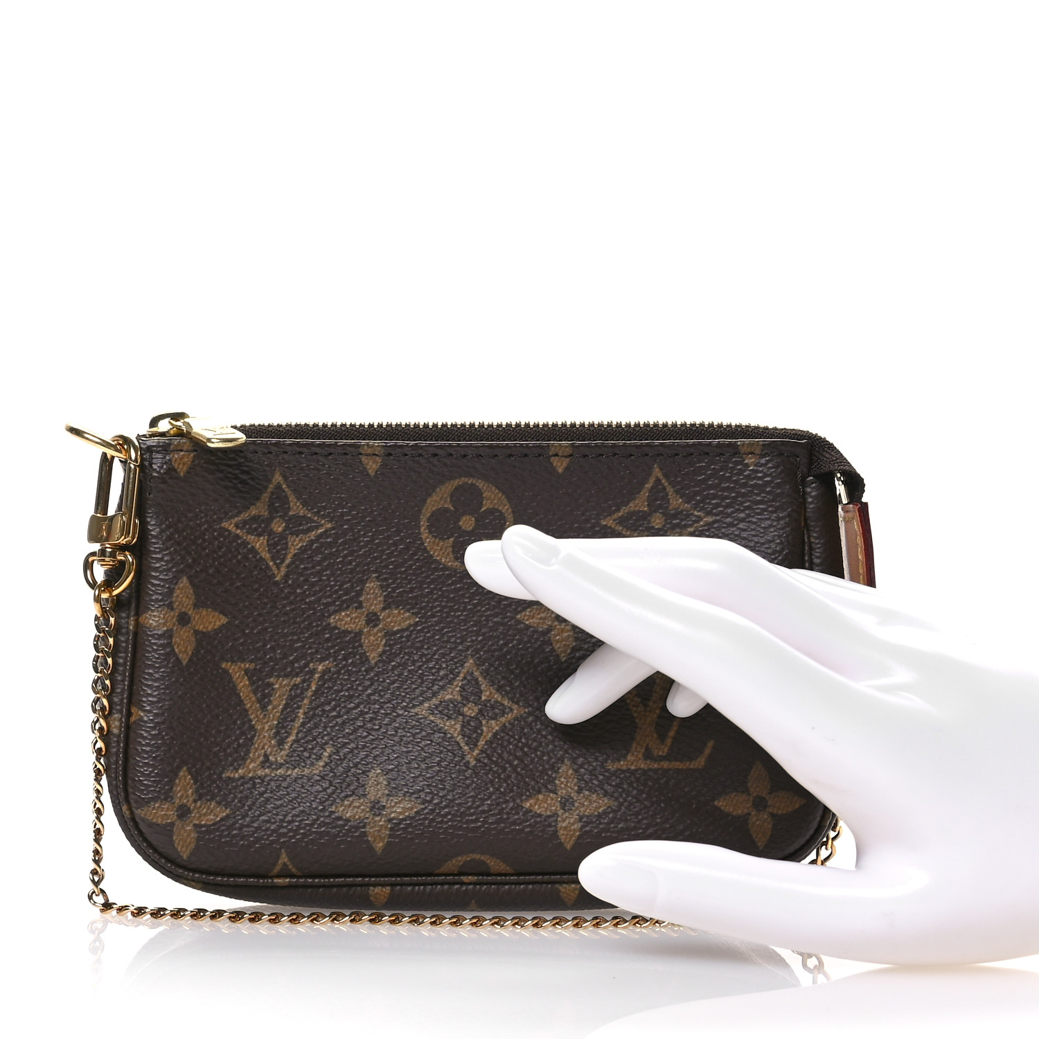 Louis Vuittonミニポーチ Louis Vuitton Mini Pochette Accessoires Black Beige