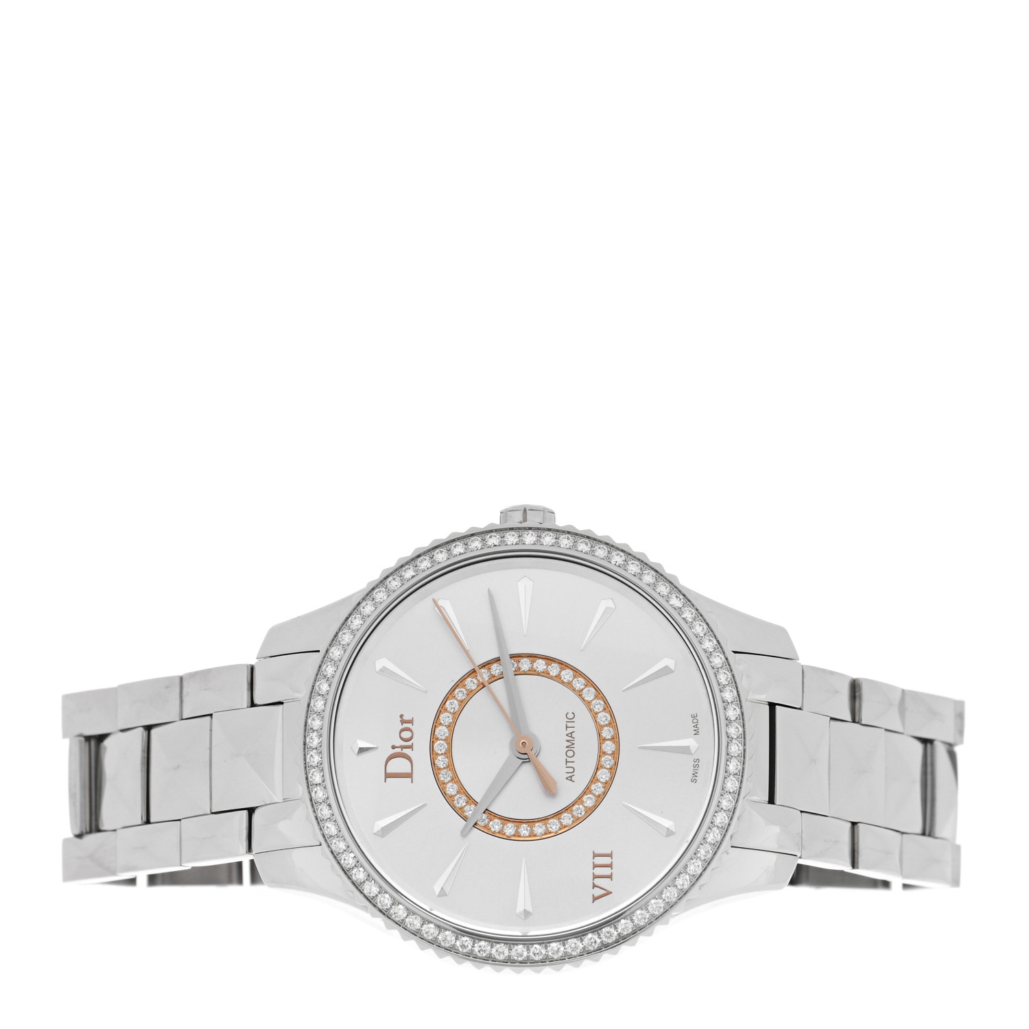 Dior VIII Montaigneダイヤ自動巻き腕時計 Dior ディオール 時計 VIII ユイット モンテーニュ ステンレス