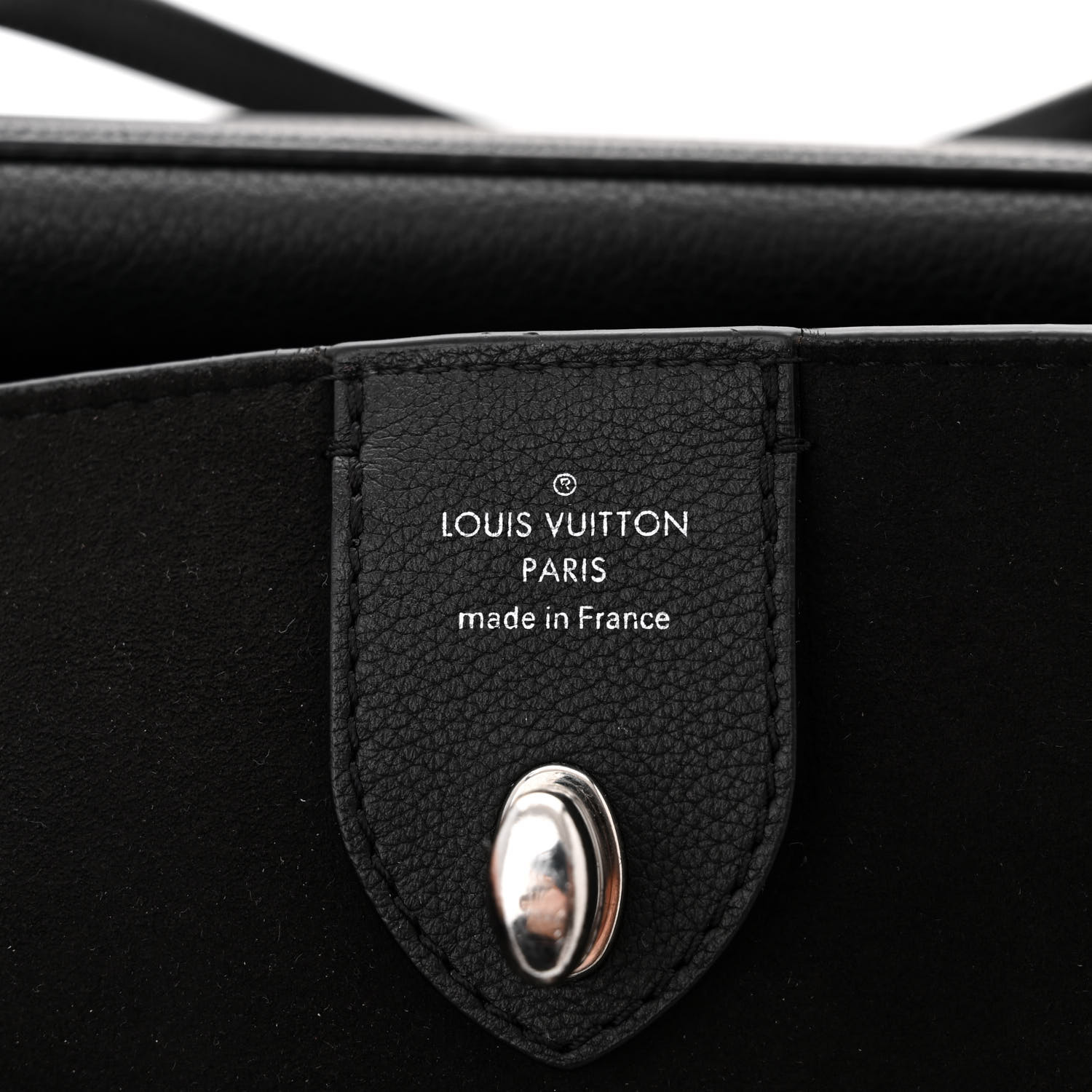 LOUIS VUITTON Calfskin Lockme Go Tote Black 1552034