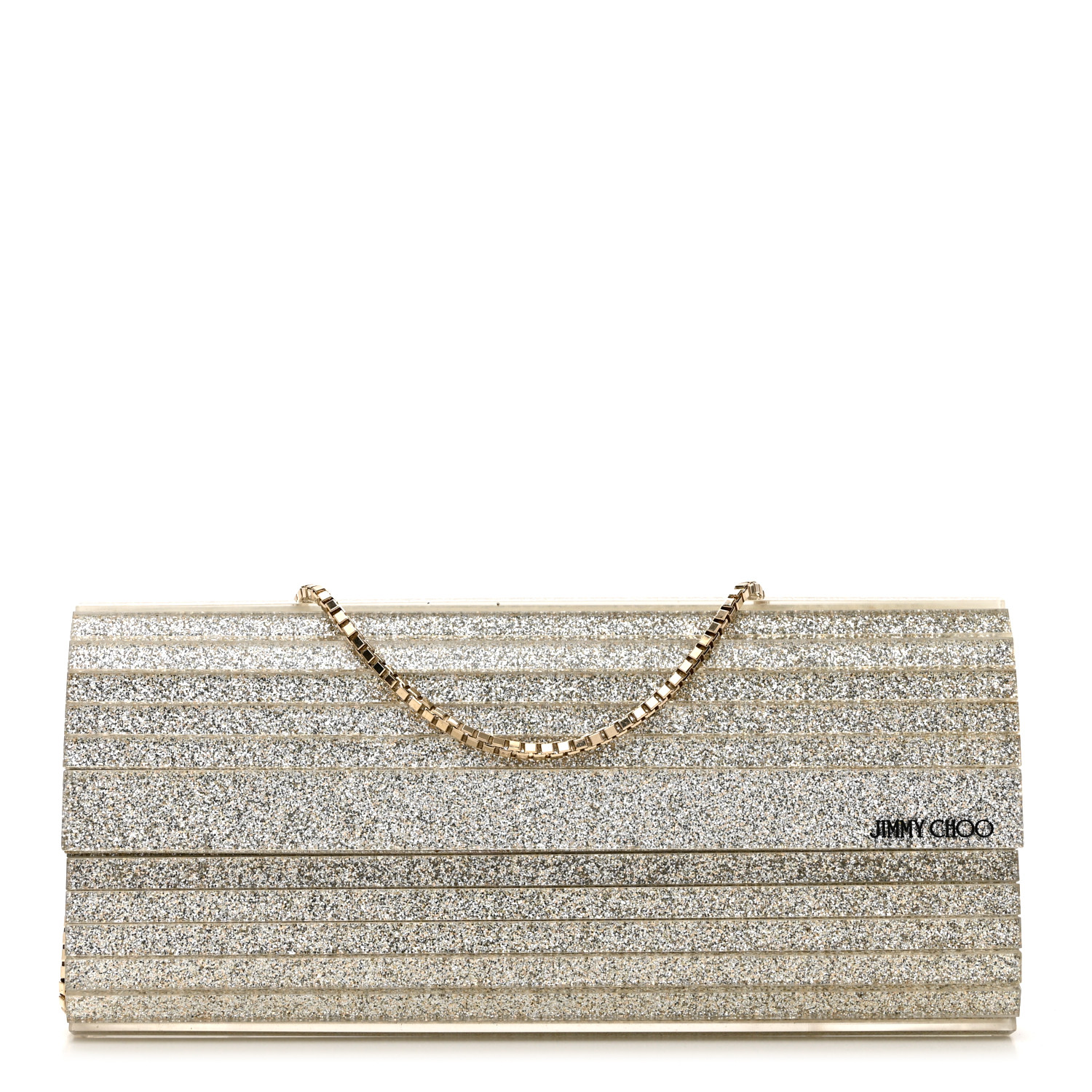 クラッチバッグ Jimmy Choo Embellished Acrylic Sweetie Clutch JIMMY CHOO Acrylic Glitter Sweetie Clutch Champagne 1258407