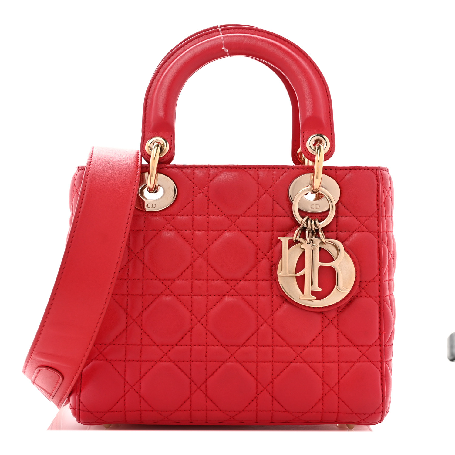 Dior★Dior Small Lambskin Cannage My Lady Dior Lucky Badges CHRISTIAN DIOR Lambskin Cannage Small Lucky Badges My Lady