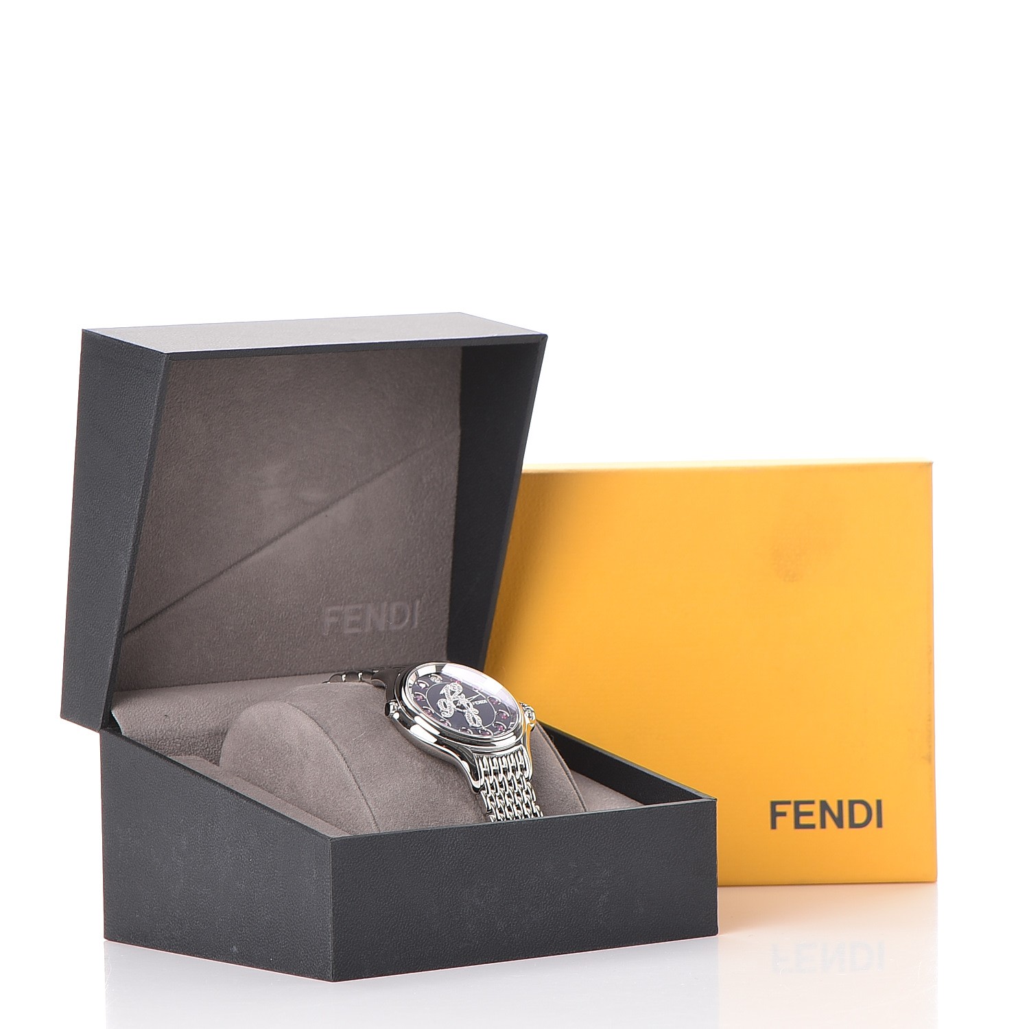 アクセサリー FENDI FENDI Stainless Steel Diamond Topaz 38mm Crazy Carats