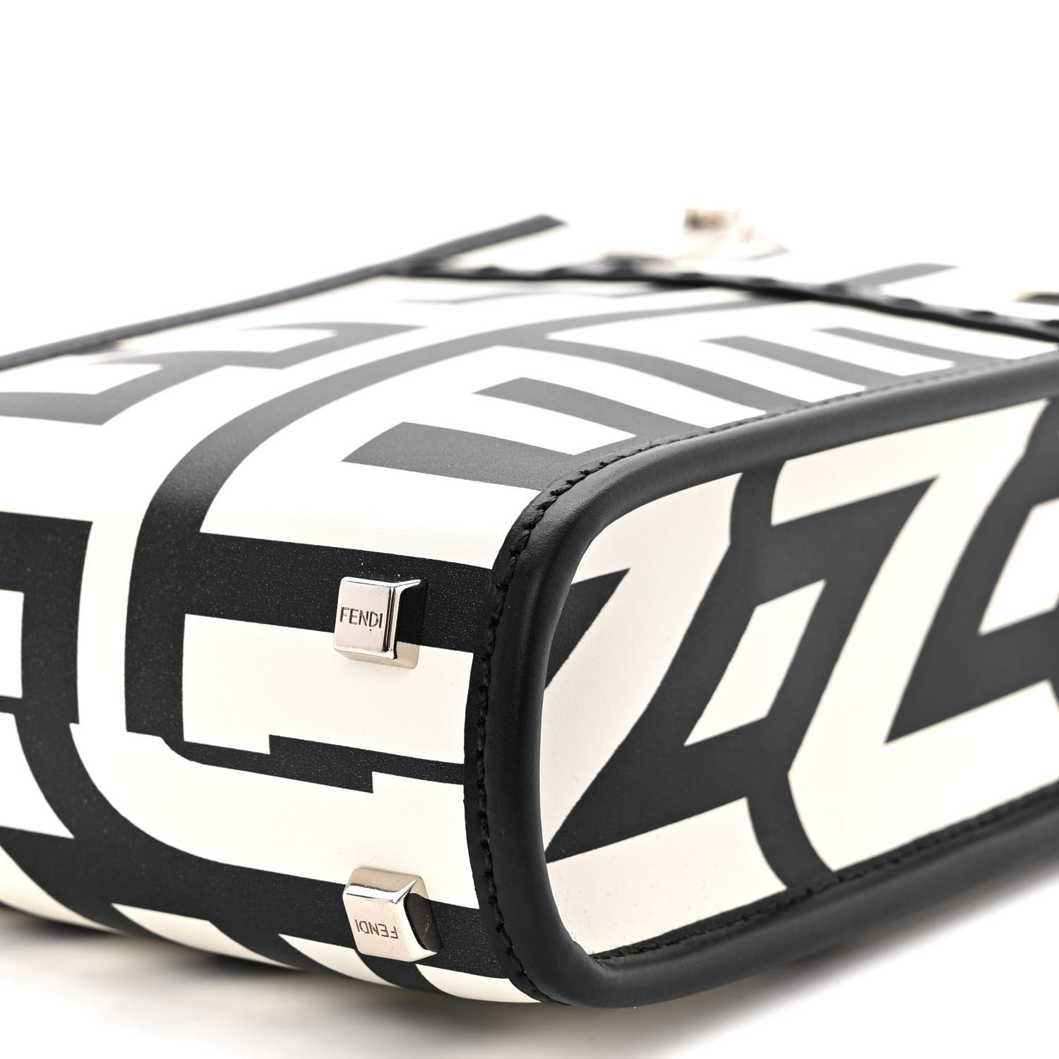 FENDI X MARC JACOBS Vitello King Plexiglass Logo Print Mini