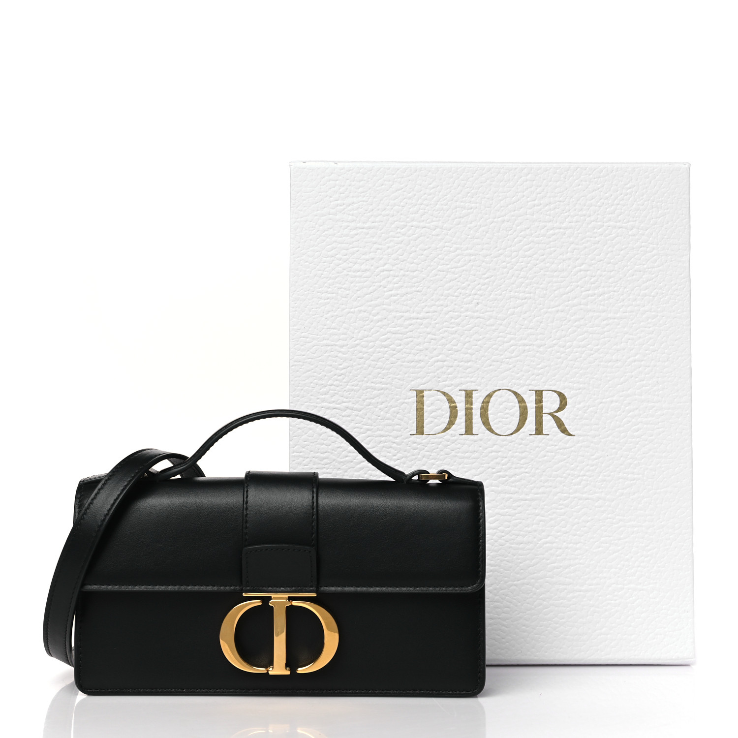 【上品エレガント☆】Dior Miss Montaigne ミニバッグ ブラック CHRISTIAN DIOR Smooth Calfskin Miss Montaigne Mini Flap