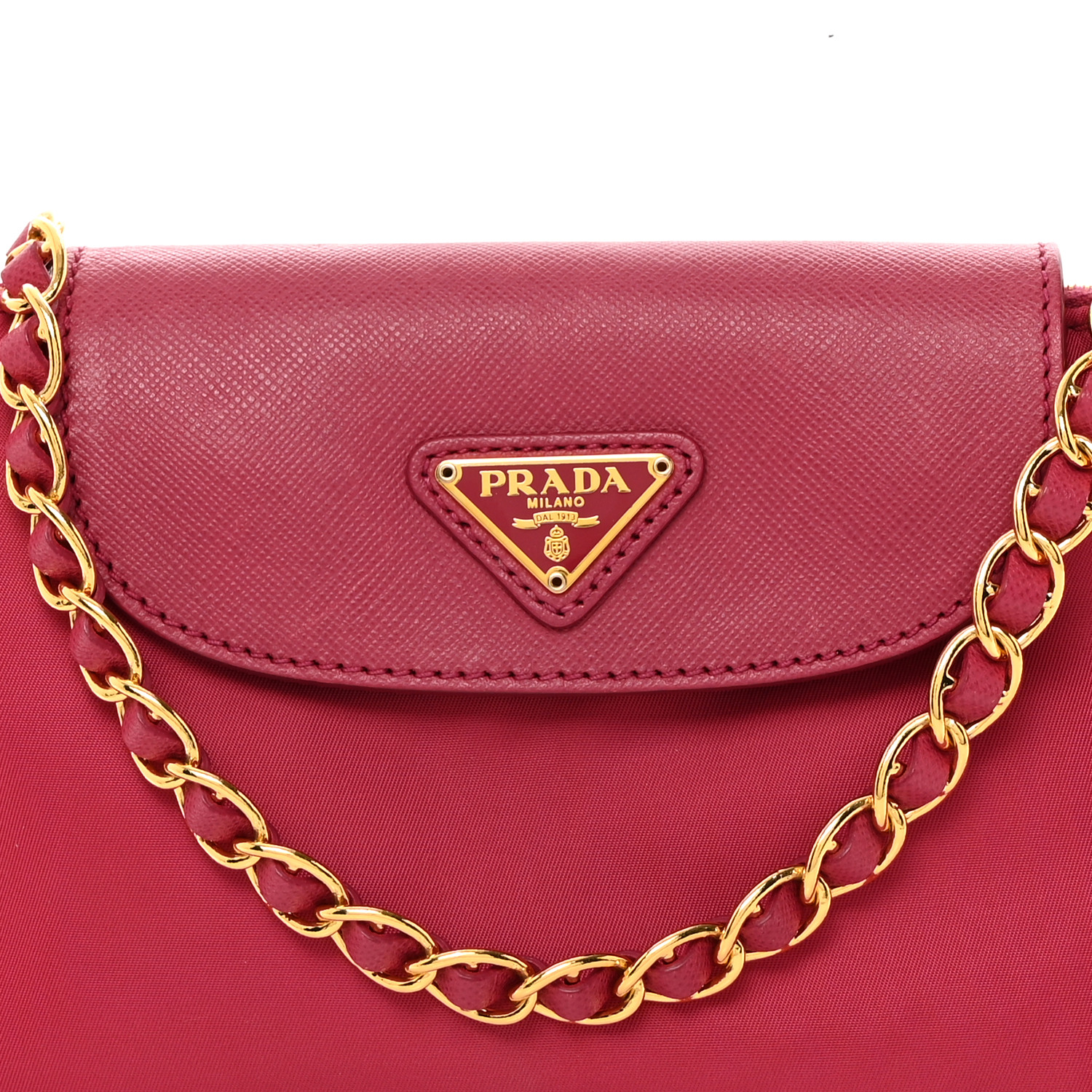 PRADA Tessuto Nylon Saffiano Crossbody Bag Ibisco 1497592