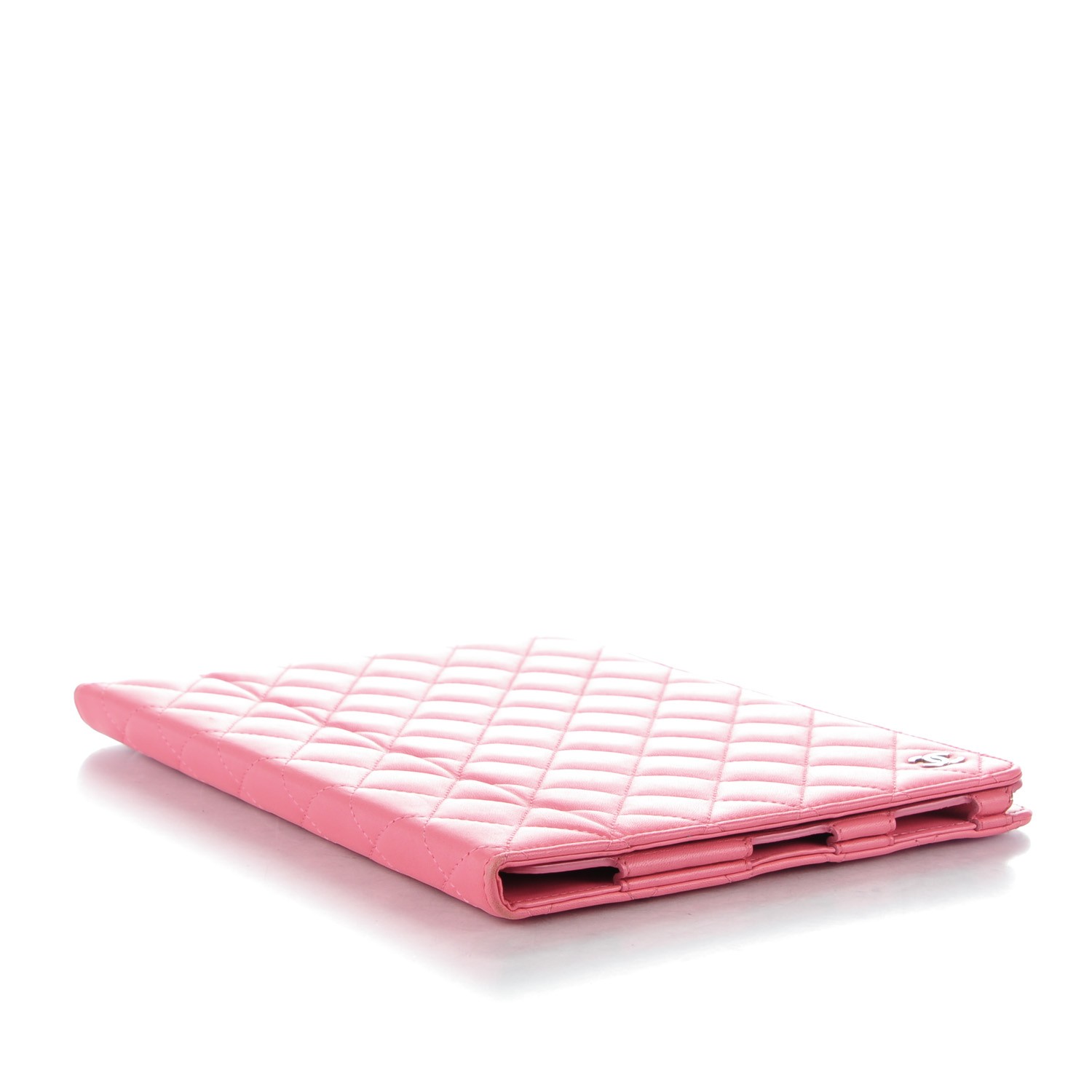 CHANEL Lambskin Quilted iPad Case Pink 159579 | FASHIONPHILE