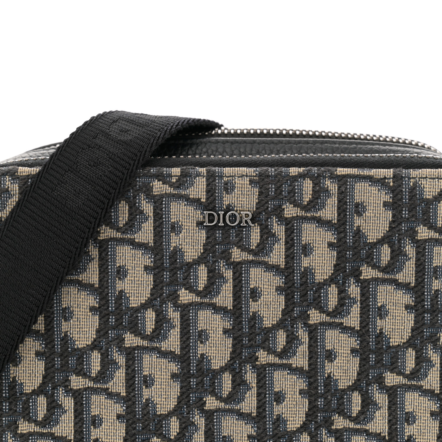 CHRISTIAN DIOR Oblique Pouch Navy Blue 1687082 | FASHIONPHILE