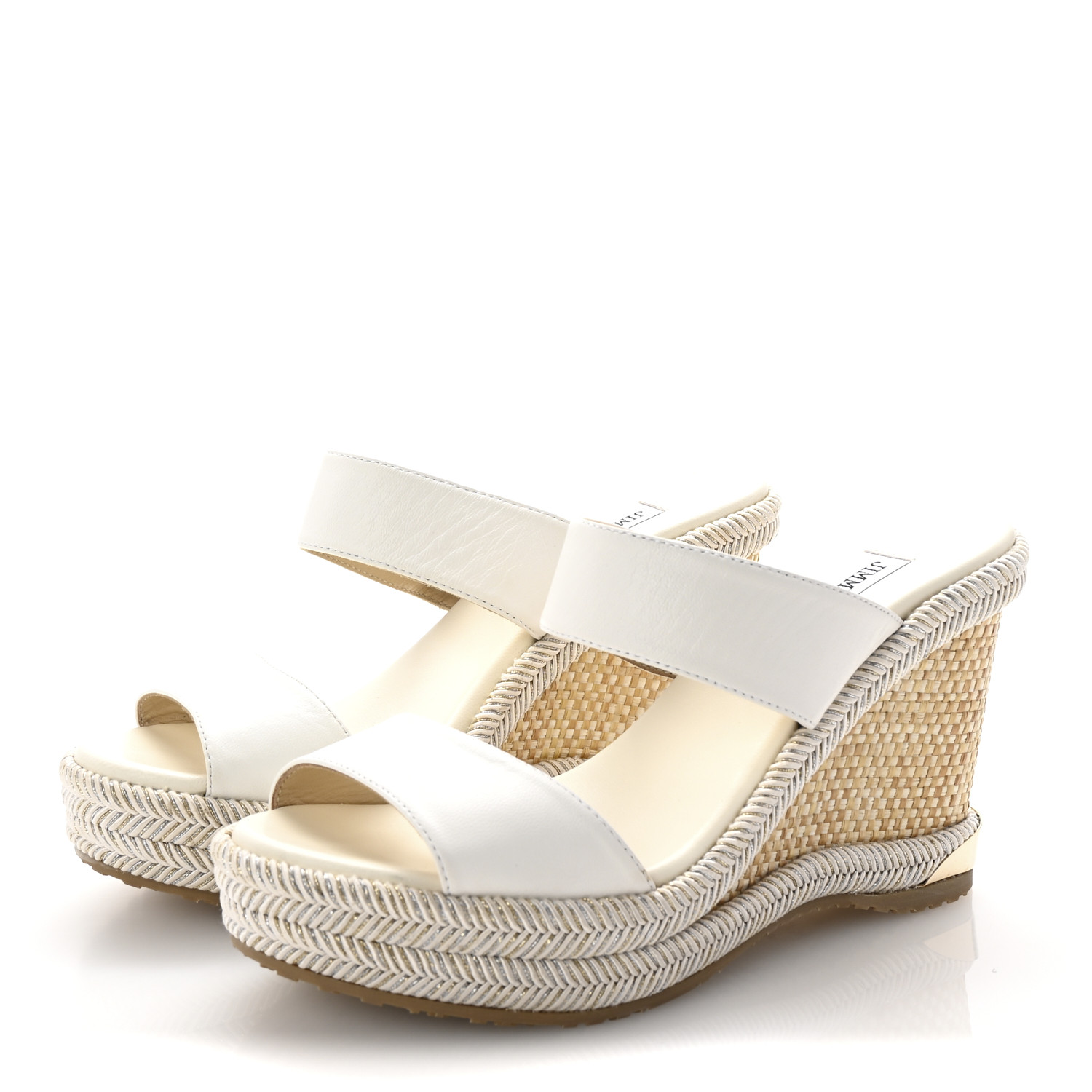 美品☆JIMMY CHOO ハドリー37 Jimmy Choo bronze flip flops with stones and rhinestones - N