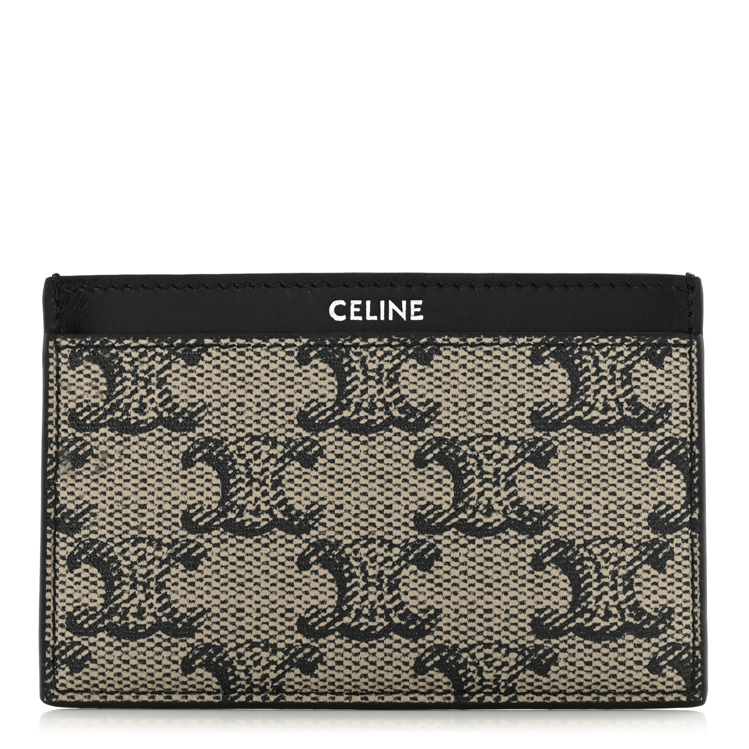 ★関税込★CELINE★CARD HOLDER TRIOMPHE IN TRIOMPHE CANVAS★ CARD HOLDER WITH FLAP TRIOMPHE IN Triomphe Canvas - TAN | CELINE