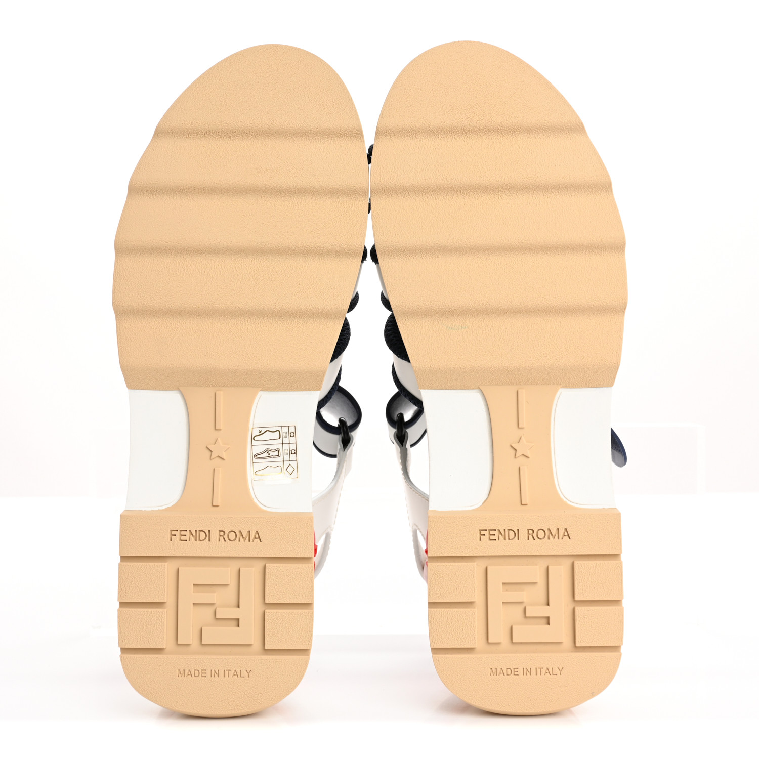 FENDI T-Rex サンダル FENDI Vitello T Rex Platform Sandals 36 Ultra White Black