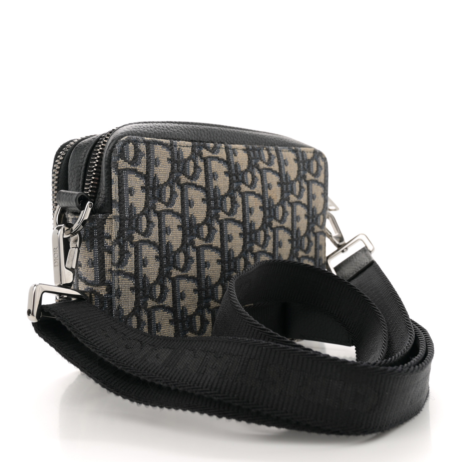CHRISTIAN DIOR Oblique Pouch Navy Blue 1687082 | FASHIONPHILE