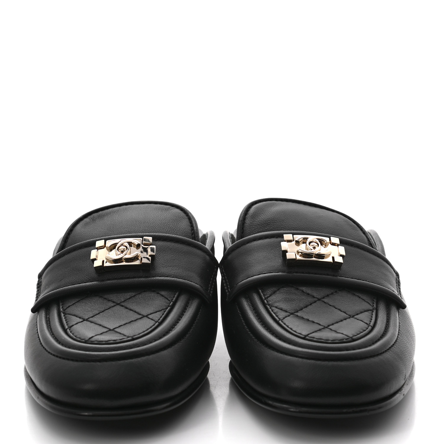 CHANEL ブラックレザー ミュール　37 $_57.JPG?set_id=880000500F