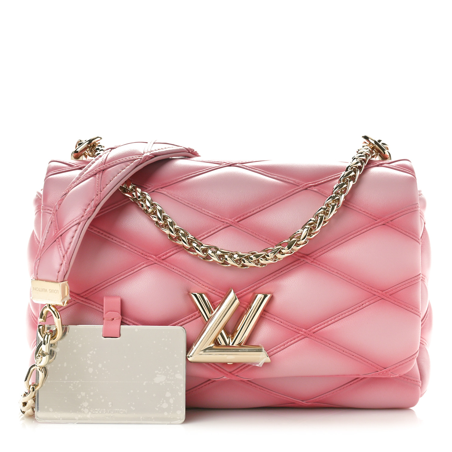 LOUIS VUITTON Lambskin Malletage Top Handle GO-14 MM