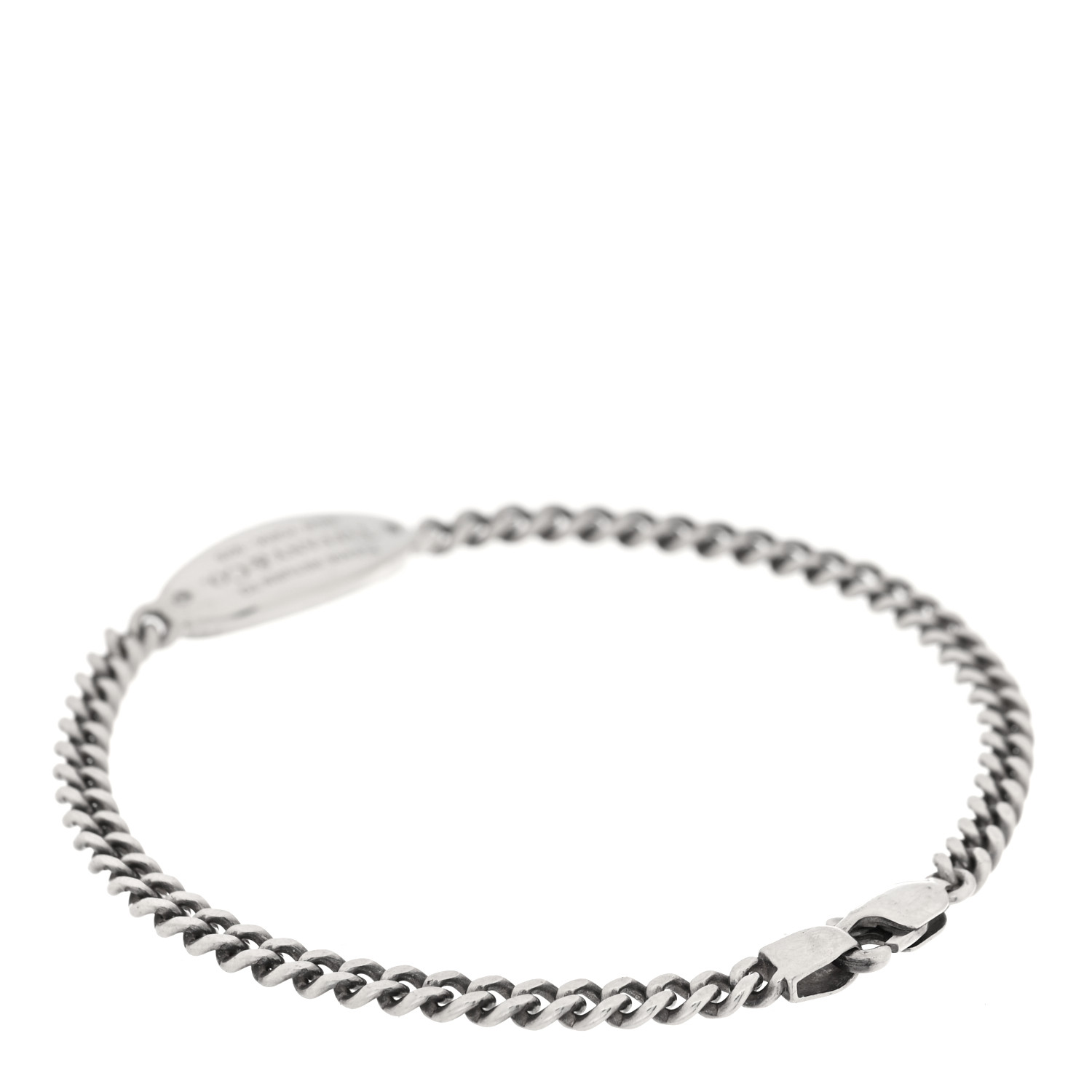 TIFFANY Sterling Silver Diamond Return To Tiffany Oval ID