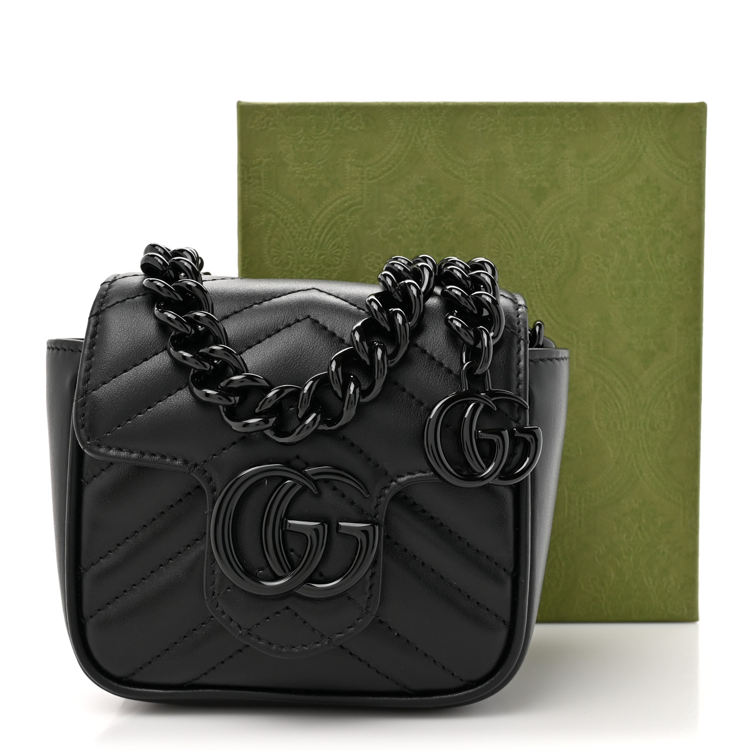 GUCCI Calfskin Matelasse Monochrome Mini GG Marmont