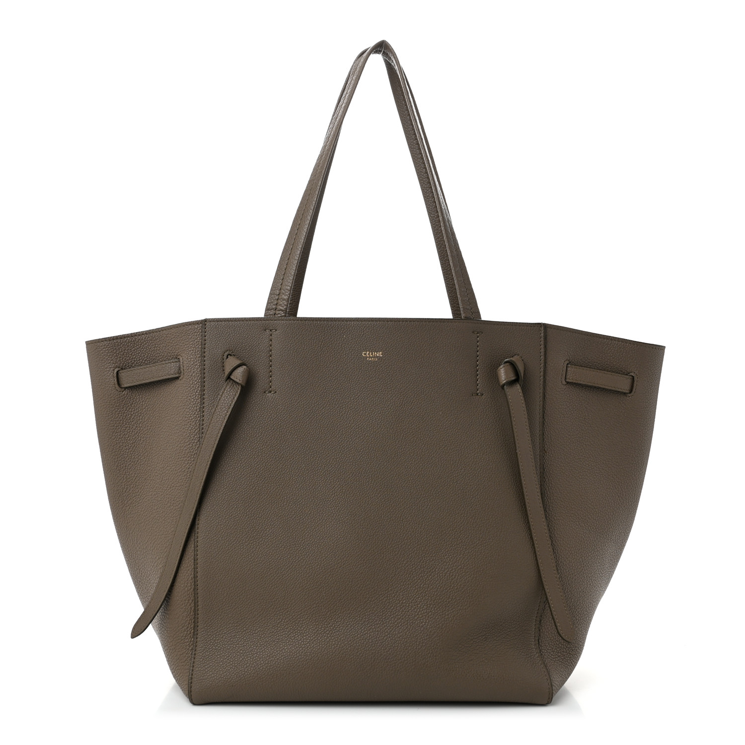 【CELINE】Celine Small Phantom Cabas Bag【ランク:Ａ】 CELINE Soft Grained Calfskin Small Belt Cabas Phantom Taupe