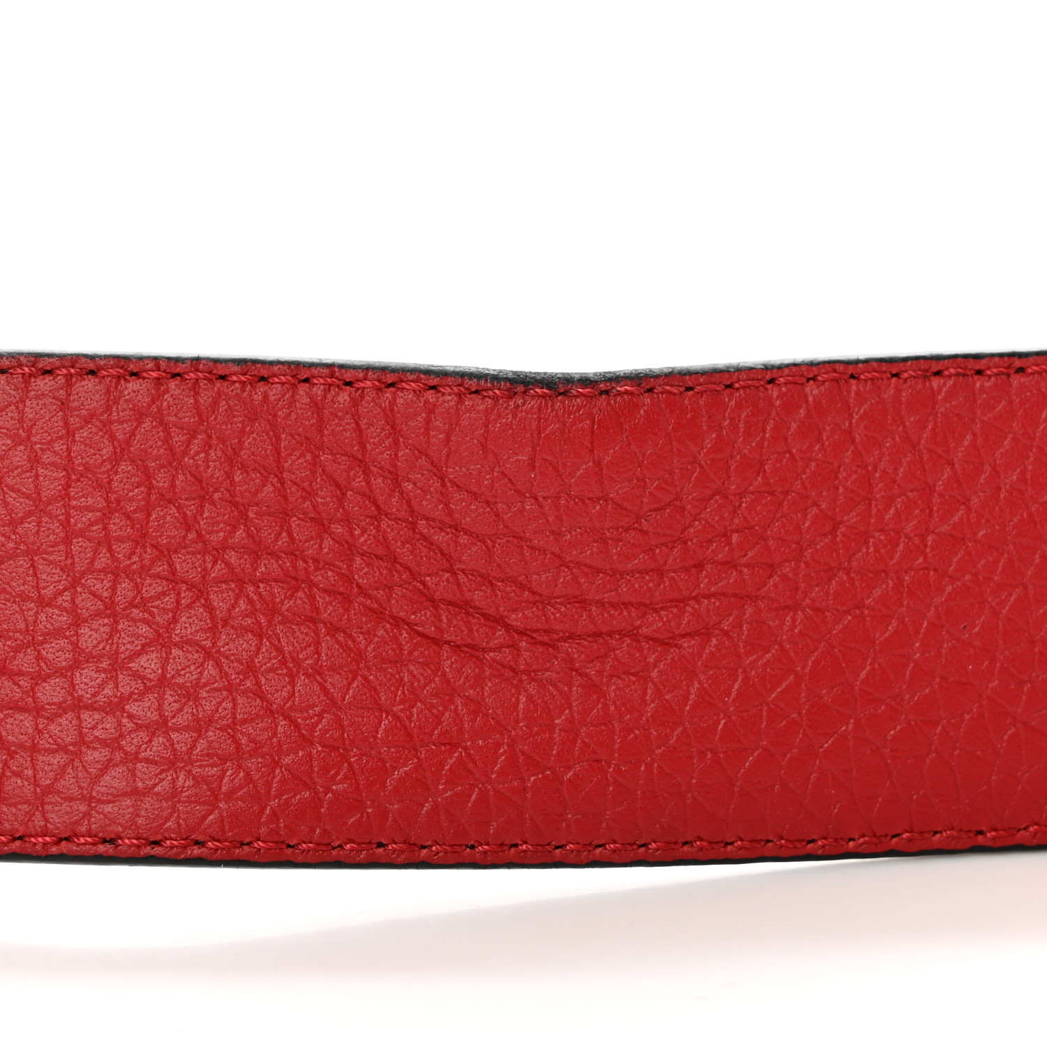 LOUIS VUITTON リボンベルト 赤黒 LOUIS VUITTON Calfskin 40mm LV Initiales Reversible Belt 100