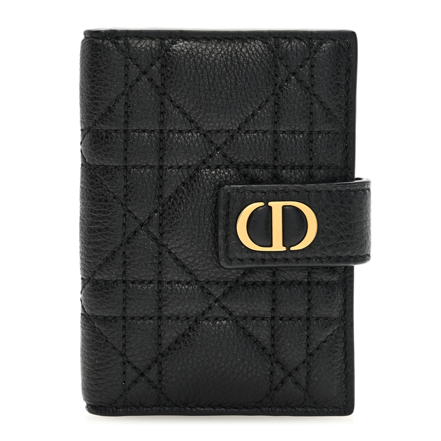 ◆Dior◆ Dior Caro Dandelion カードホルダー ブラック Dior Caro Dandelion Card Holder Black Supple Cannage