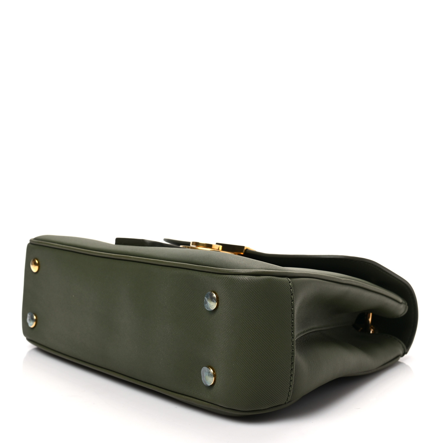 Eagle ベリーバッグ　カーキ BURBERRY Trench Calfskin Medium DK88 Top Handle Bag Moss