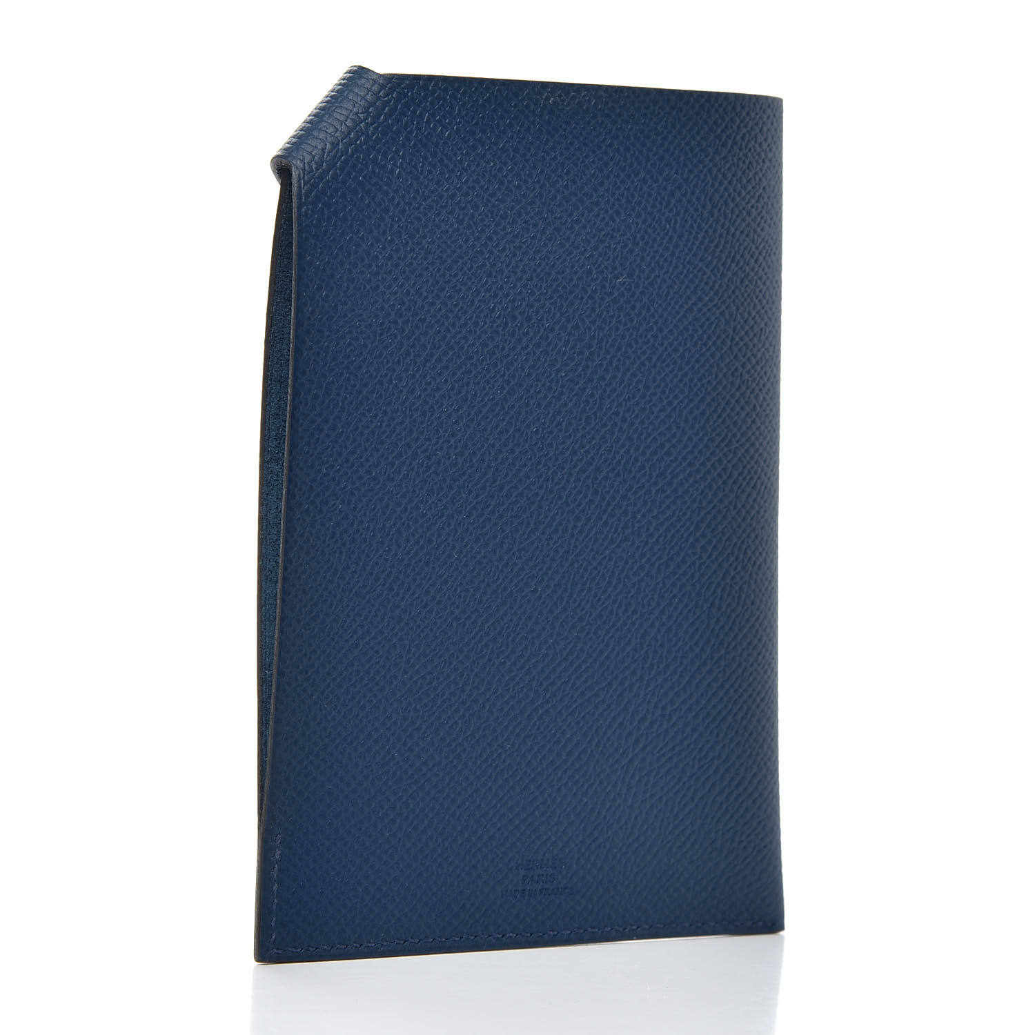HERMES Epsom Tarmac PM Passport Holder Deep Blue 745552