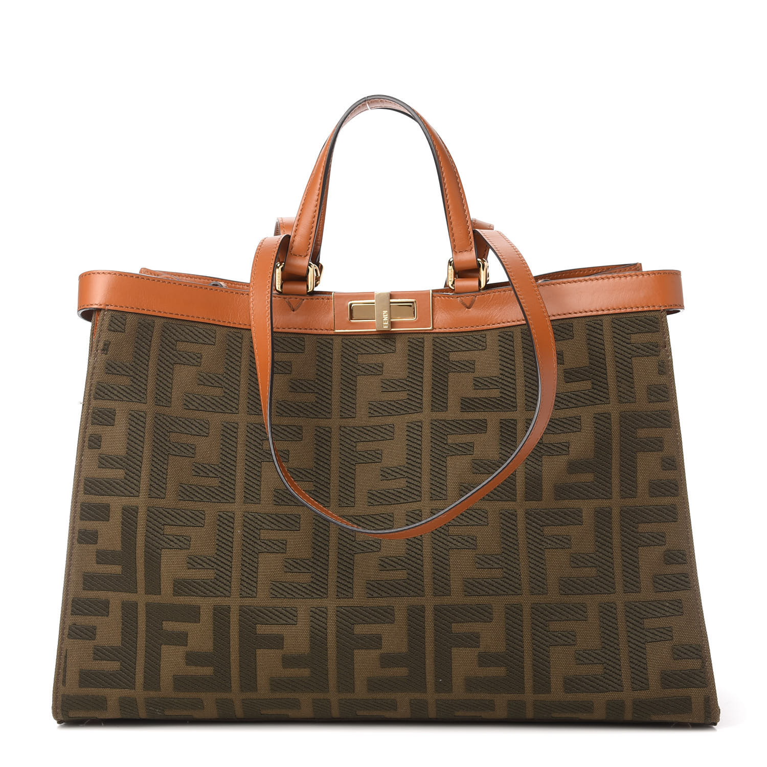 【関税&送料込】Fendi Embroidered Canvas Fendi Melon Crossbo FENDI Canvas Vitello King FF Embroidered Medium Peekaboo X