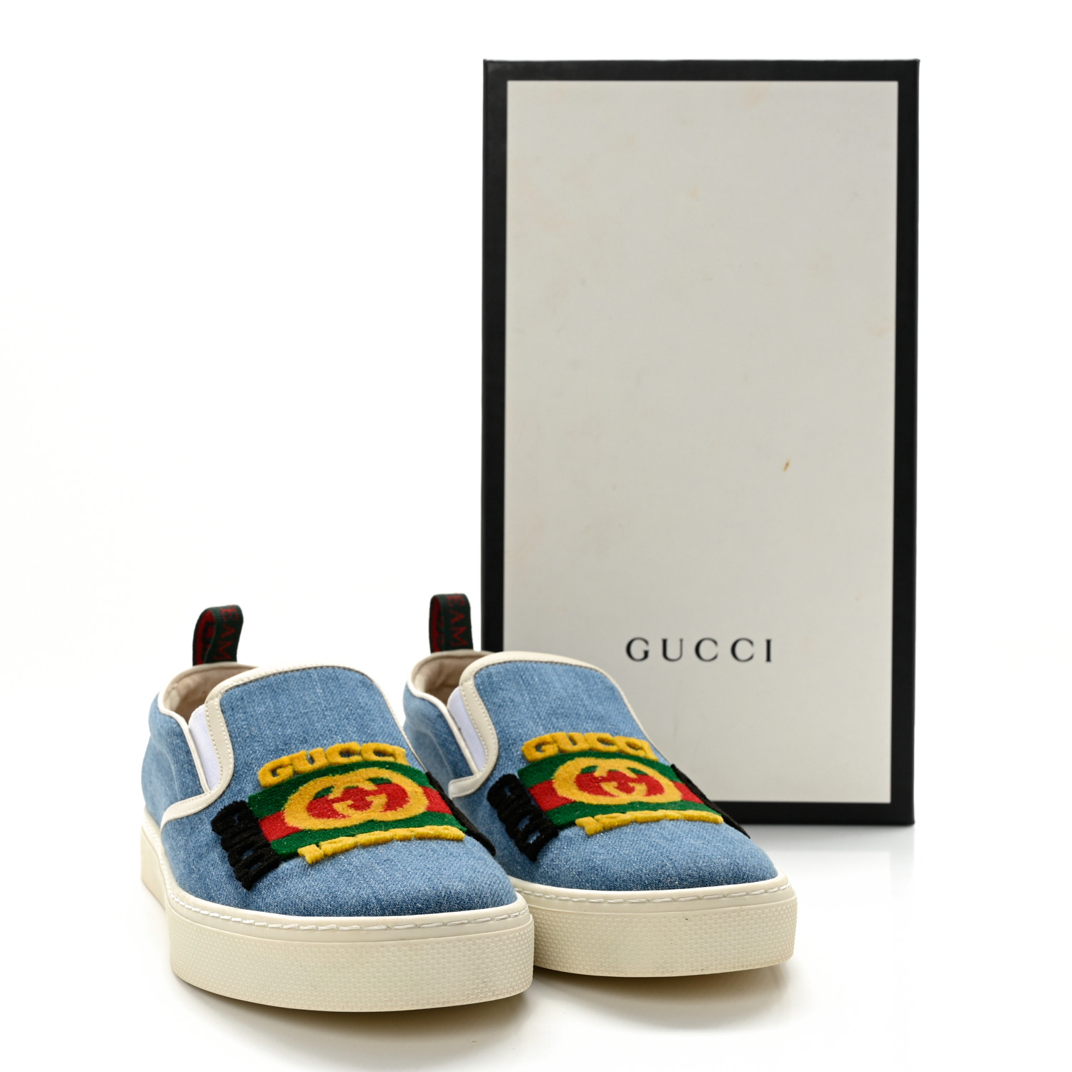 gucci denim slip on