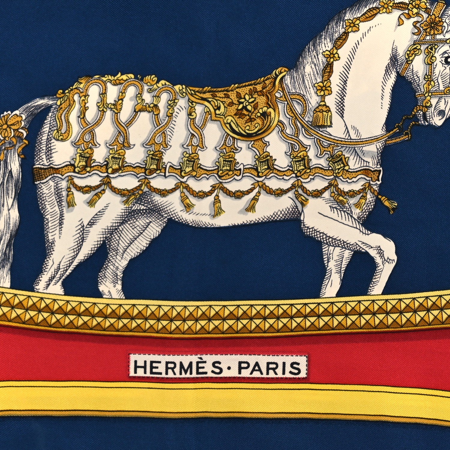 HERMES Silk Grand Apparat Forever Scarf 90 1431521