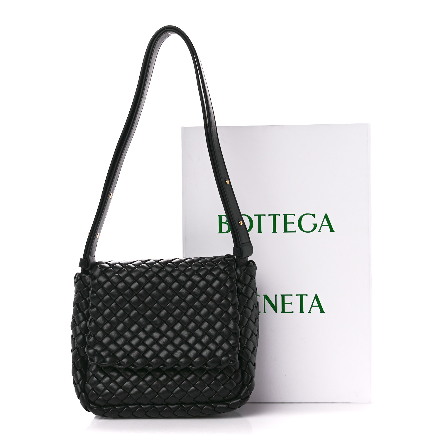 BOTTEGA VENETA Nappa Intrecciato Small Cobble Shoulder Bag
