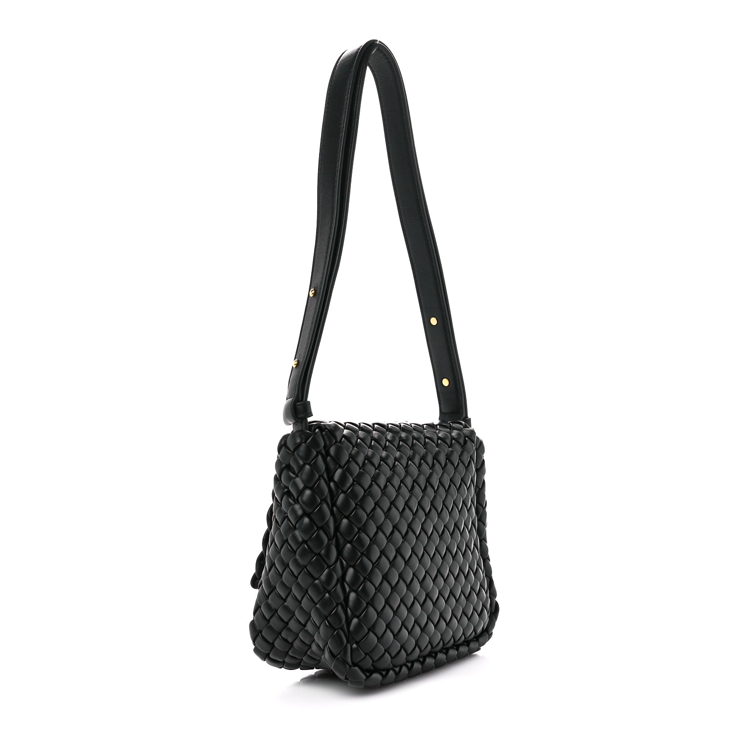 BOTTEGA VENETA Nappa Intrecciato Small Cobble Shoulder Bag