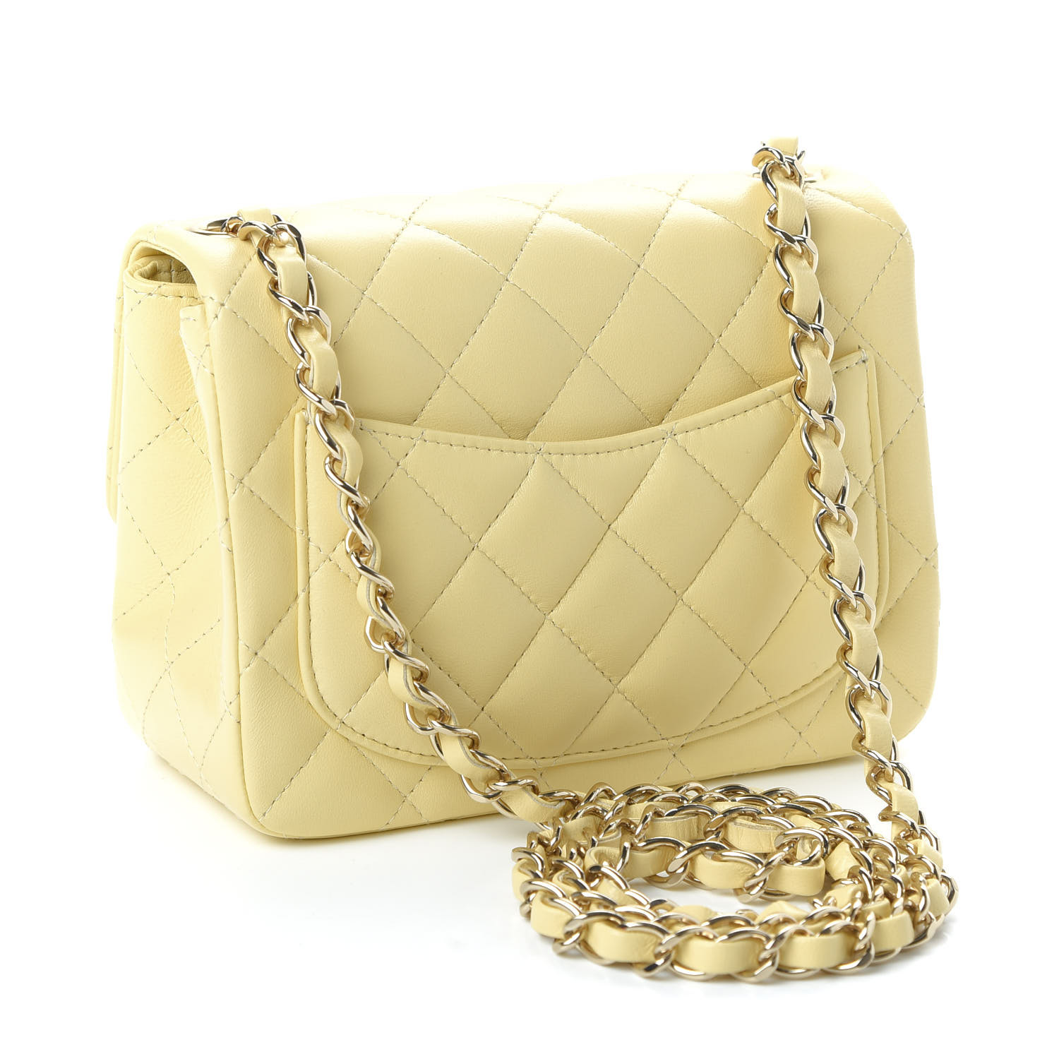 ◆EMIS◆ FUR SQUARE FLAP BAGYELLOW m1037_1348980 FUR SQUARE FLAP BAG-SKY BLUE - EMIS