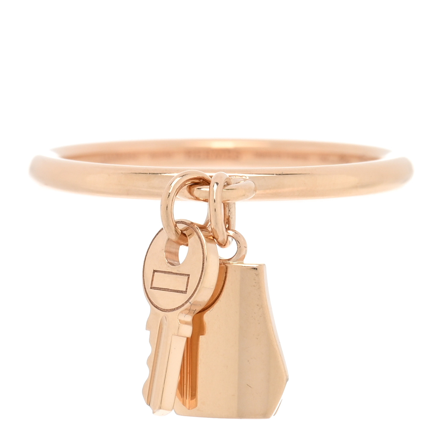 Hermes Kelly Clochette ring rose gold diamonds【関税込】 Hermes Kelly Clochette Ring Lock Medium Model Rose Gold 18K