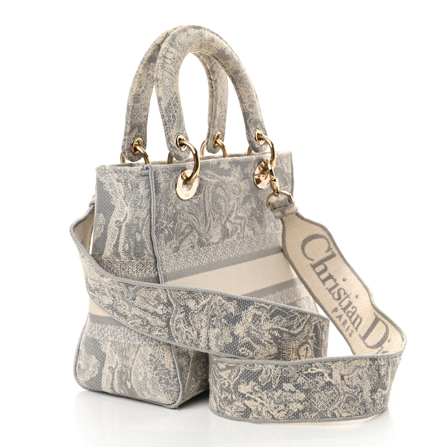 【DIOR直営】24Cruise LADY D-LITE ミディアム Toile de jouy Dior Lady Dior D-Lite Toile de Jouy - Vintasje