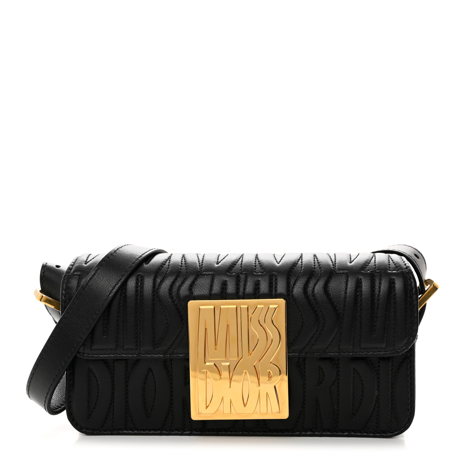 CHRISTIAN DIOR Calfskin Quilted All Over Miss Dior Flap