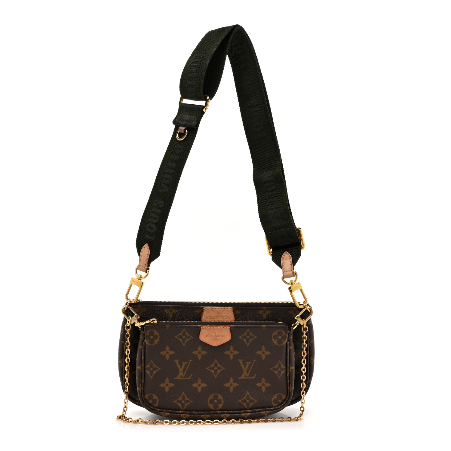 LOUIS VUITTON Monogram Multi Pochette Accessories Kaki