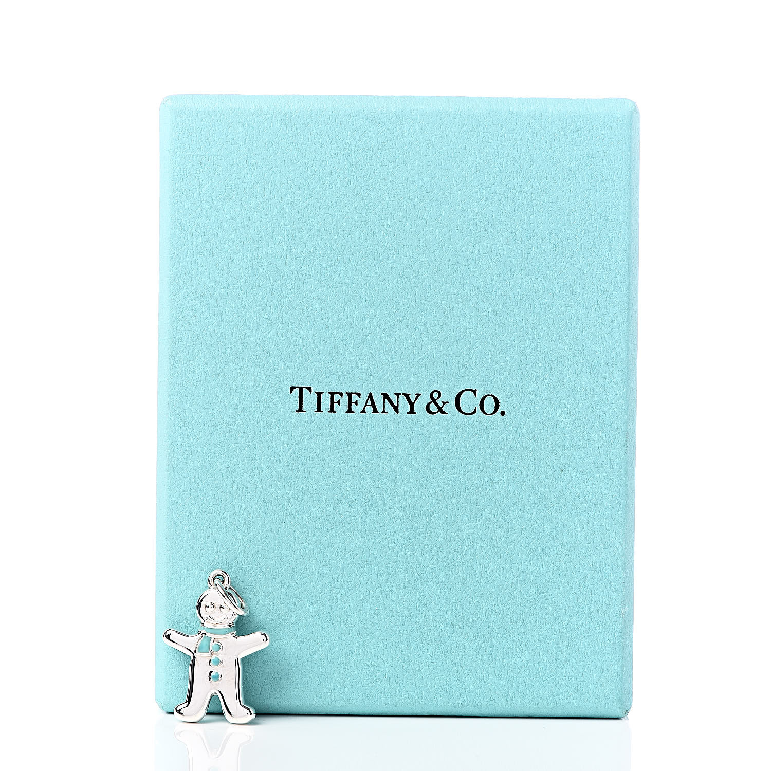 ティファニー　man Ornament TIFFANY Sterling Silver Enamel Gingerbread Man Charm Blue