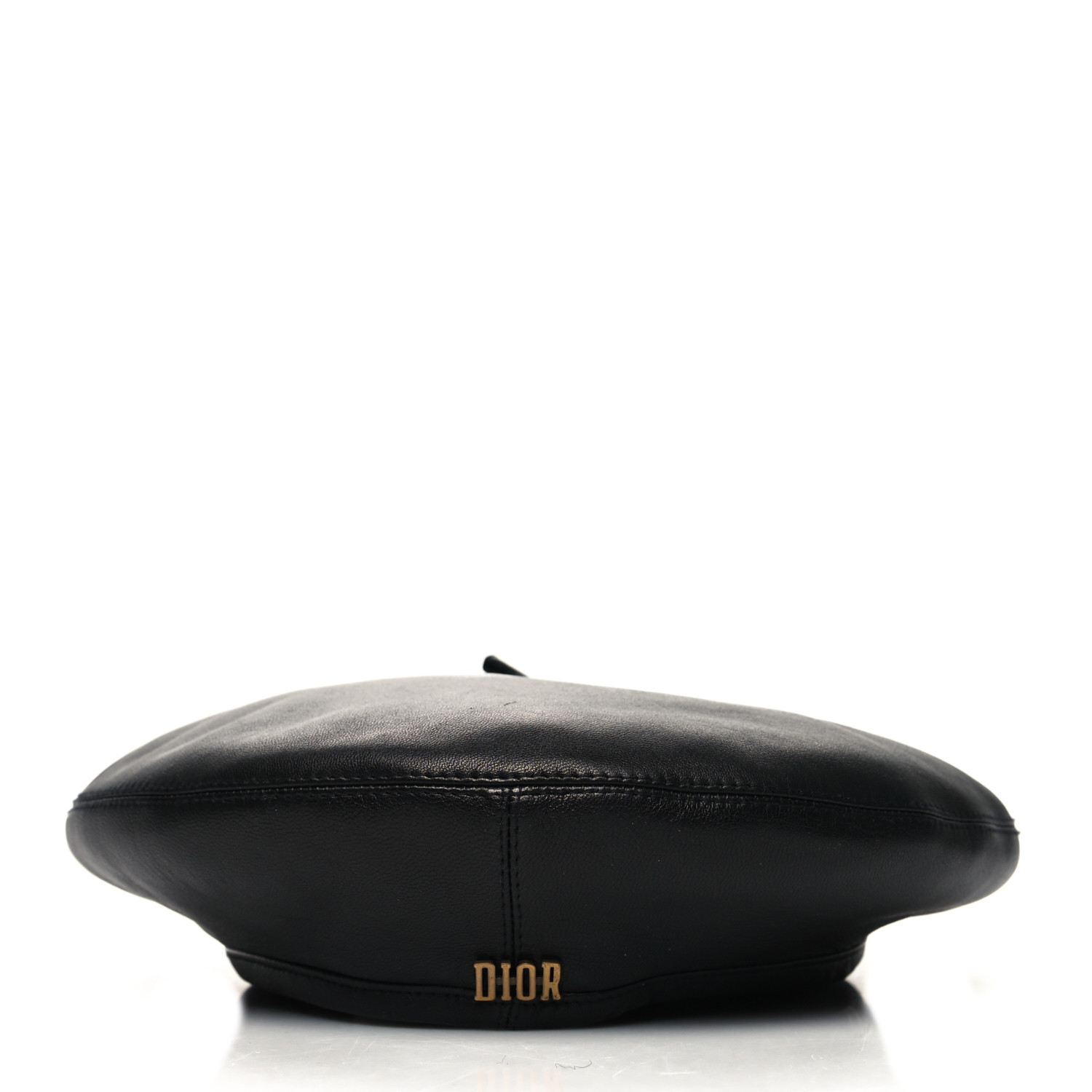Christian Dior クリスチャンディオール　レザーベレー帽 58 黒 Christian Dior クリスチャンディオールレザーベレー帽 58 黒