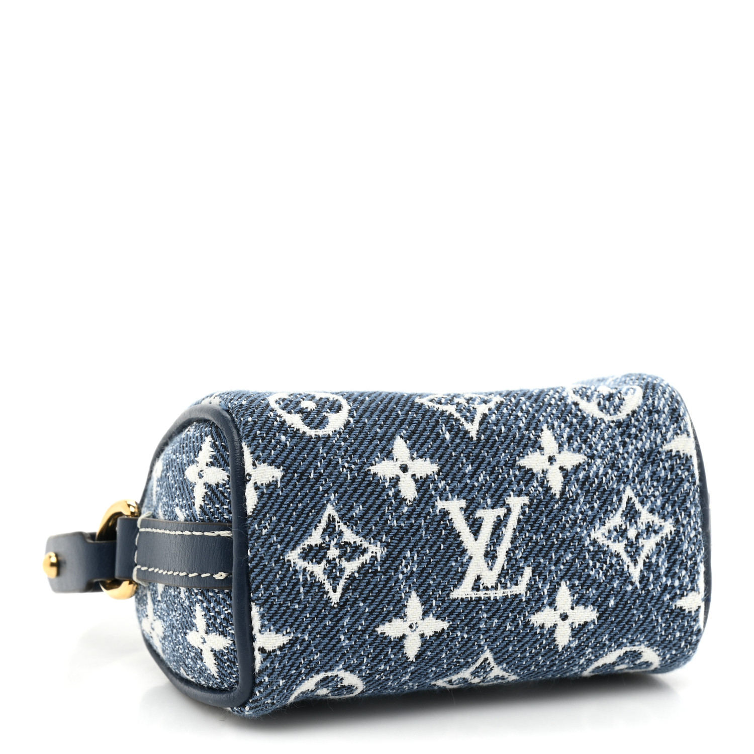 LOUIS VUITTON Denim Monogram Jacquard Micro Speedy Bag Charm