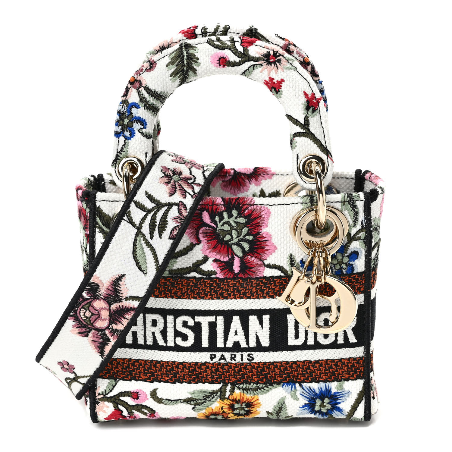 ★Dior★LADY D-LITE バッグ ミニ Petites Fleurs 花柄刺繍 ☆Dior☆LADY D-LITE バッグ ミニ Petites Fleurs 花柄刺繍