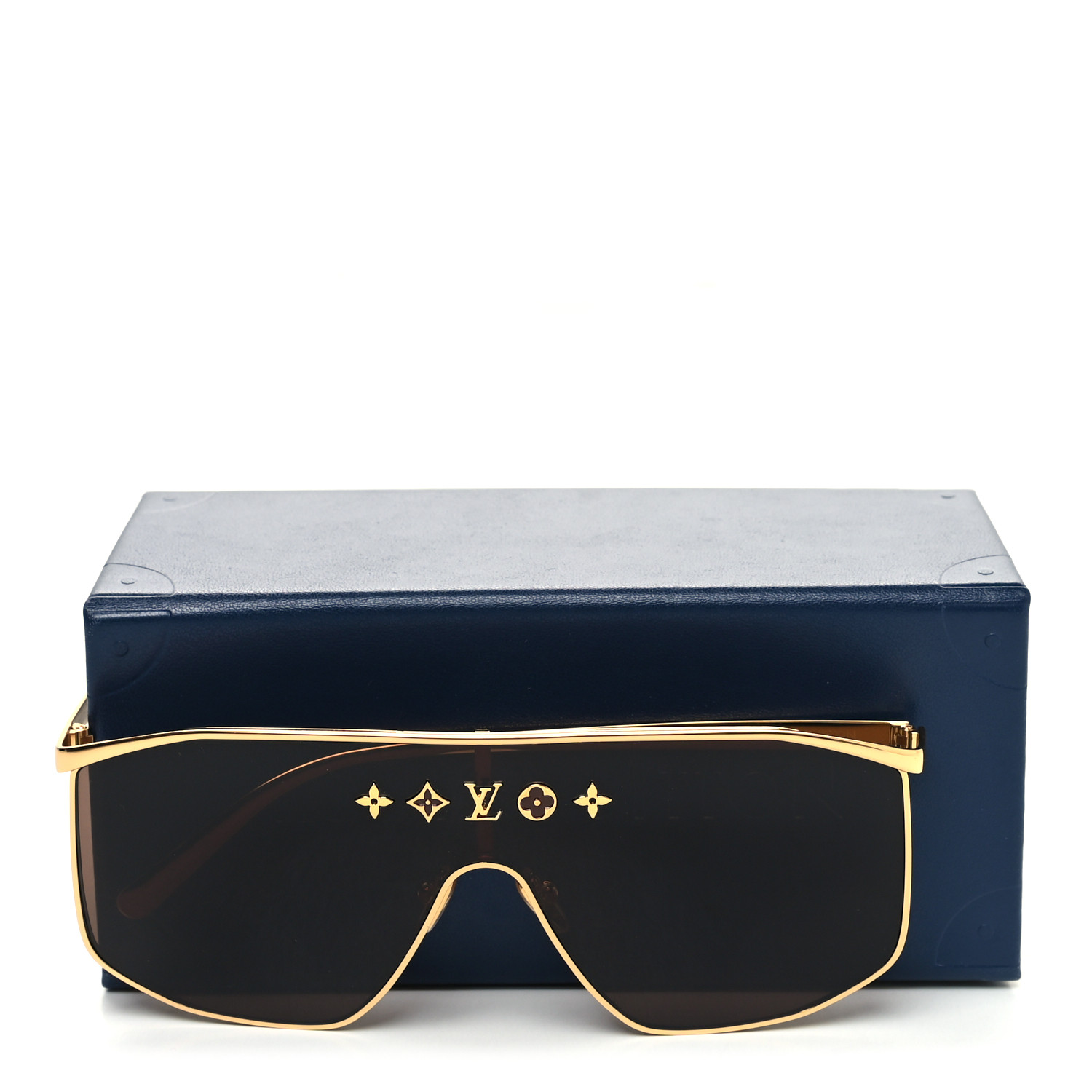 LOUIS VUITTON Metal LV Golden Mask Sunglasses Z1717U Gold