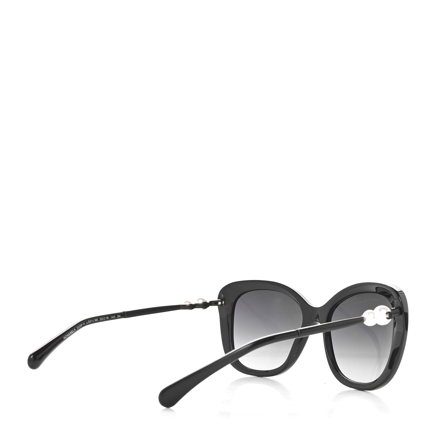 CHANEL Acetate Butterfly Winter Pearl Sunglasses 5339-H