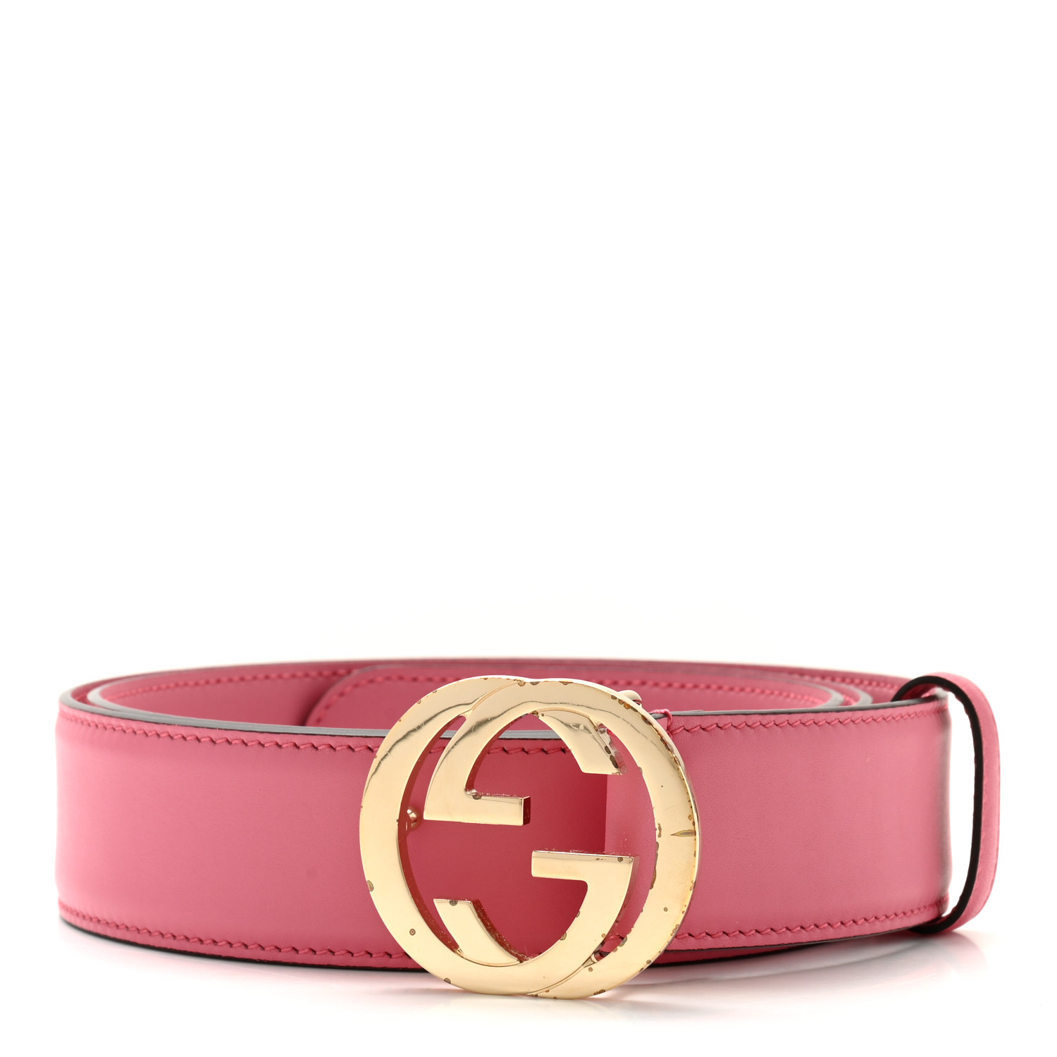 小物 GUCCI Braided leather belt Smoky pink GUCCI Braided