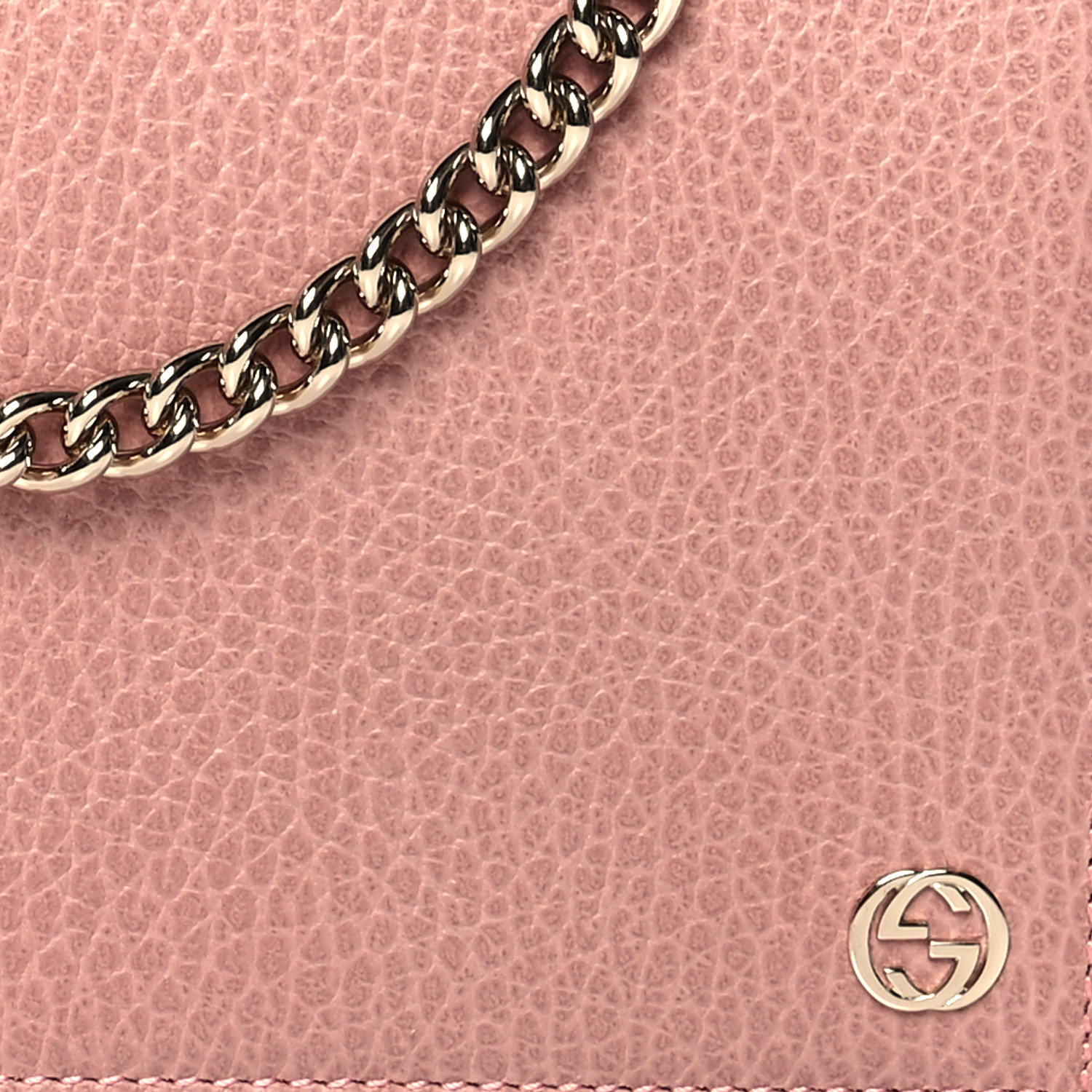 DOLLAR CALF ☆Gucci☆ BETTY チェーンウォレット LIGHT PINK♪ GUCCI Dollar Calfskin Medium Betty Chain Wallet Soft Pink