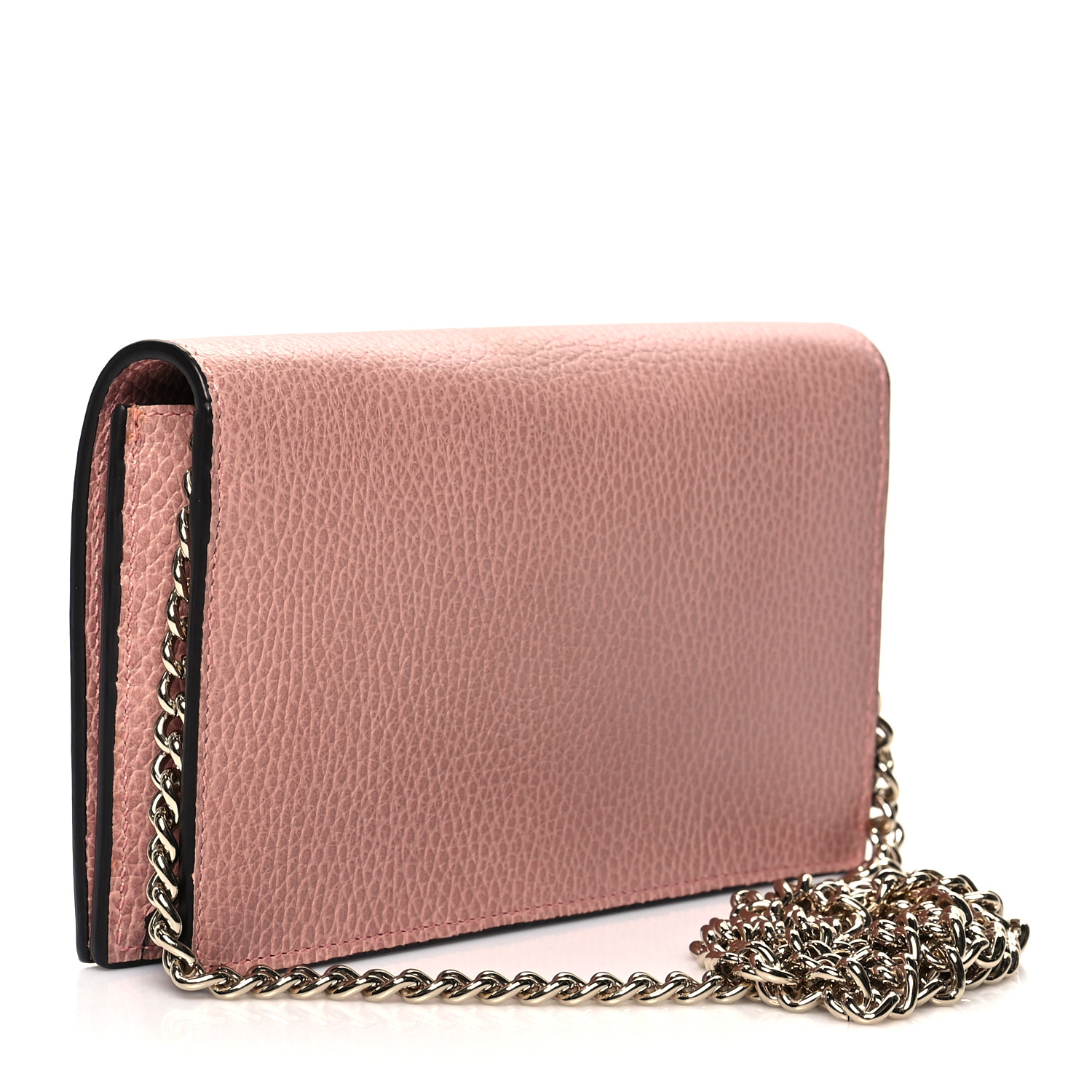 DOLLAR CALF ☆Gucci☆ BETTY チェーンウォレット LIGHT PINK♪ GUCCI Dollar Calfskin Medium Betty Chain Wallet Soft Pink