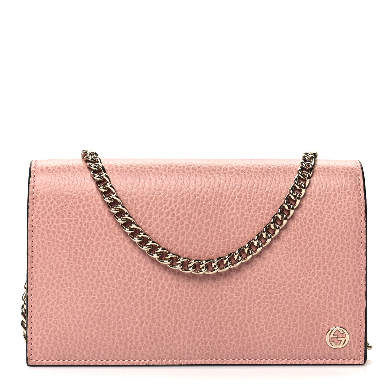 DOLLAR CALF ☆Gucci☆ BETTY チェーンウォレット LIGHT PINK♪ GUCCI Dollar Calfskin Medium Betty Chain Wallet Soft Pink