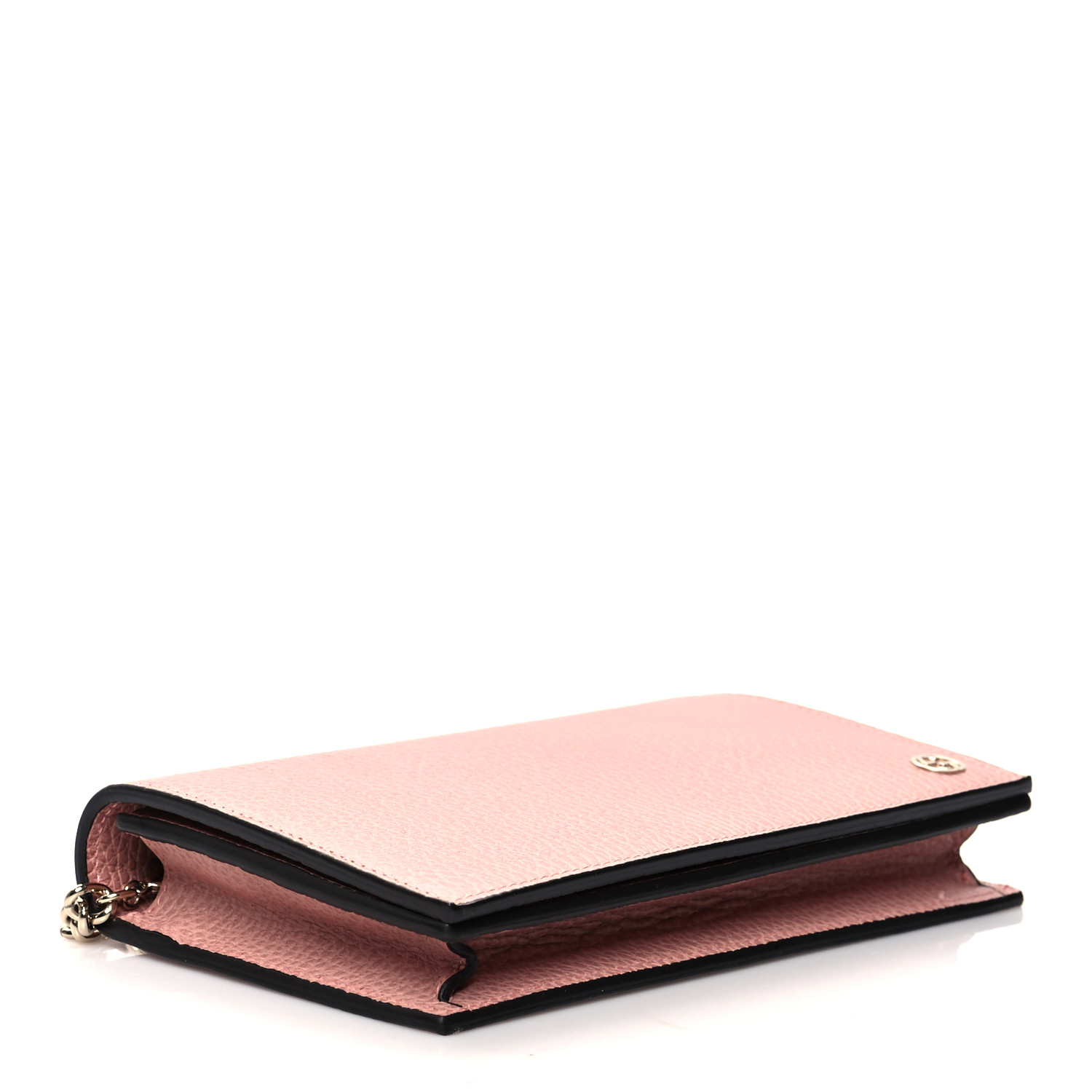 GUCCI Dollar Calfskin Medium Betty Chain Wallet Soft Pink