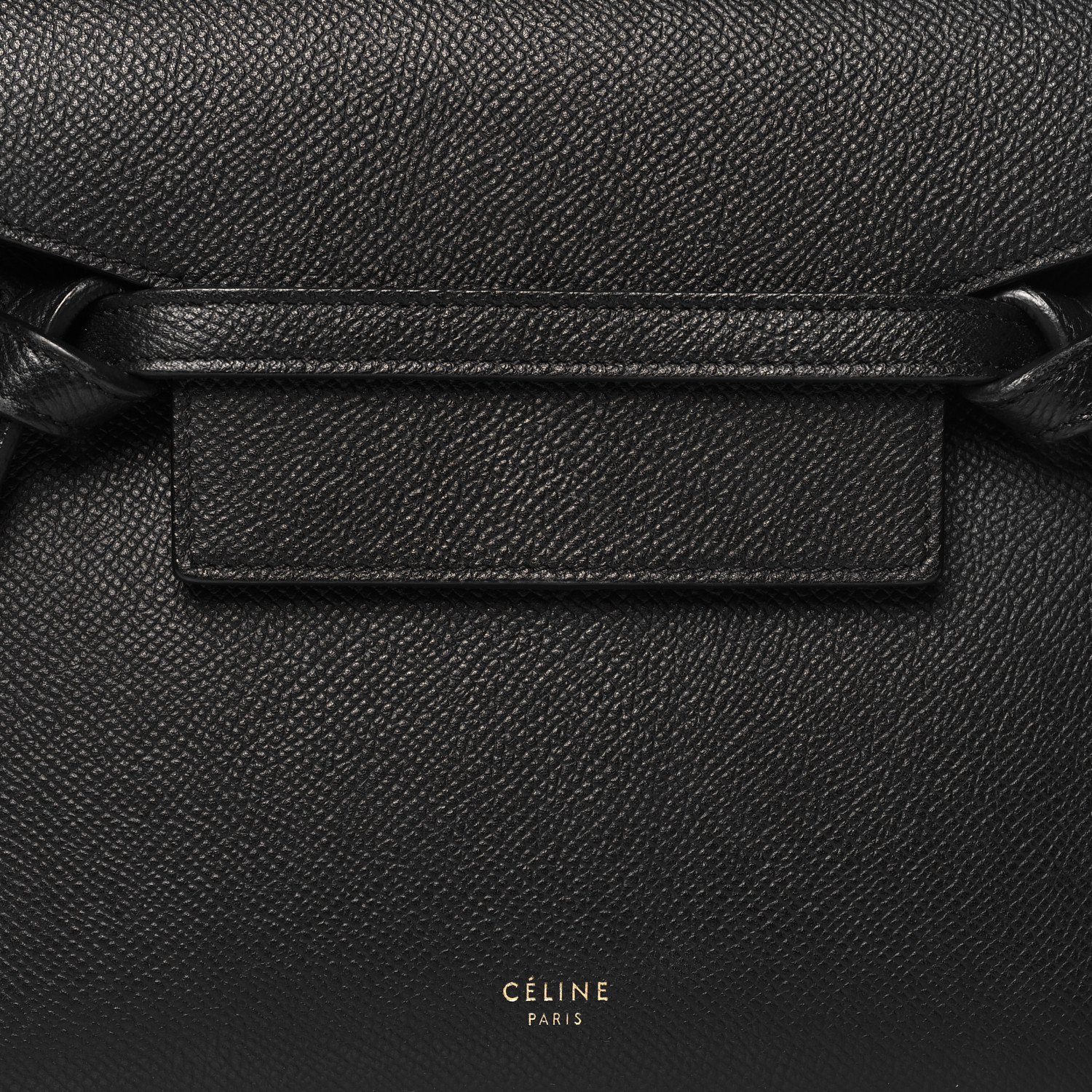 CELINE Grained Calfskin Nano Belt Bag Black 1635192