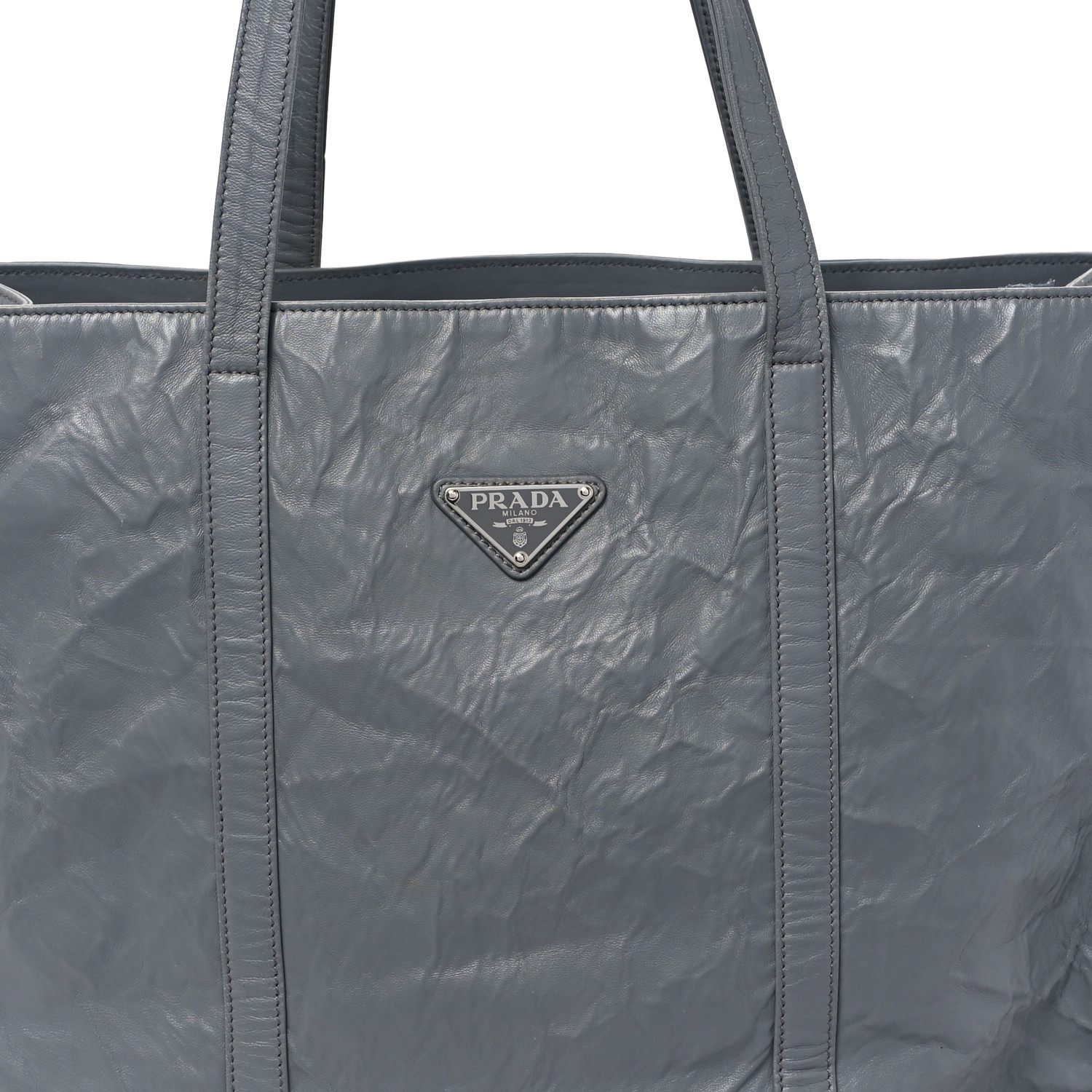 トートバッグ PRADA ANTIQUE NAPPA LARGE TOTE BAG PRADA Nappa Antique Large Shopping Tote Ardesia 1631571