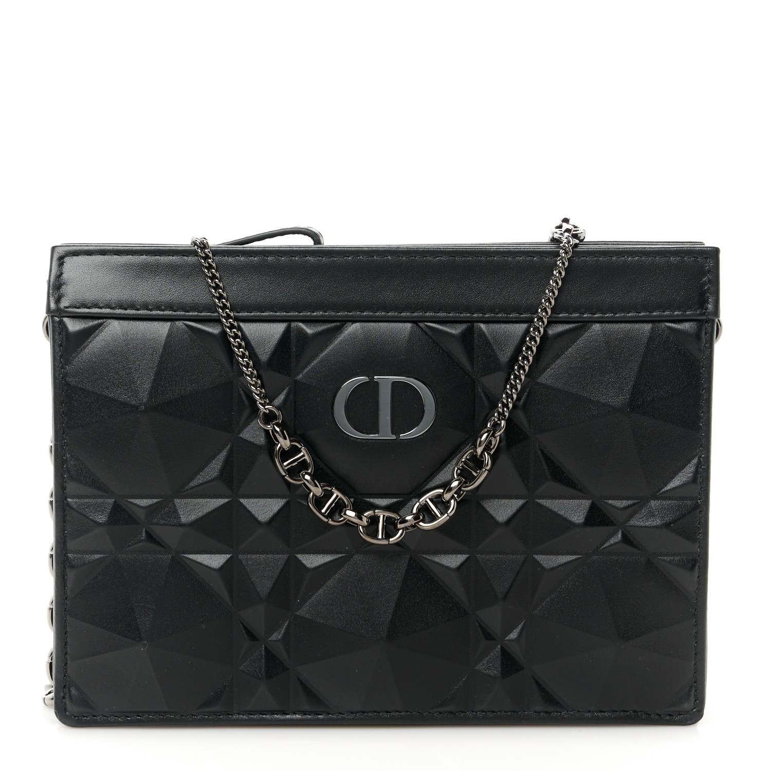 Christian Dior★DIOR CARO チェーンバッグ Dior Caro Pouch with Chain Sand-Colored Supple Cannage