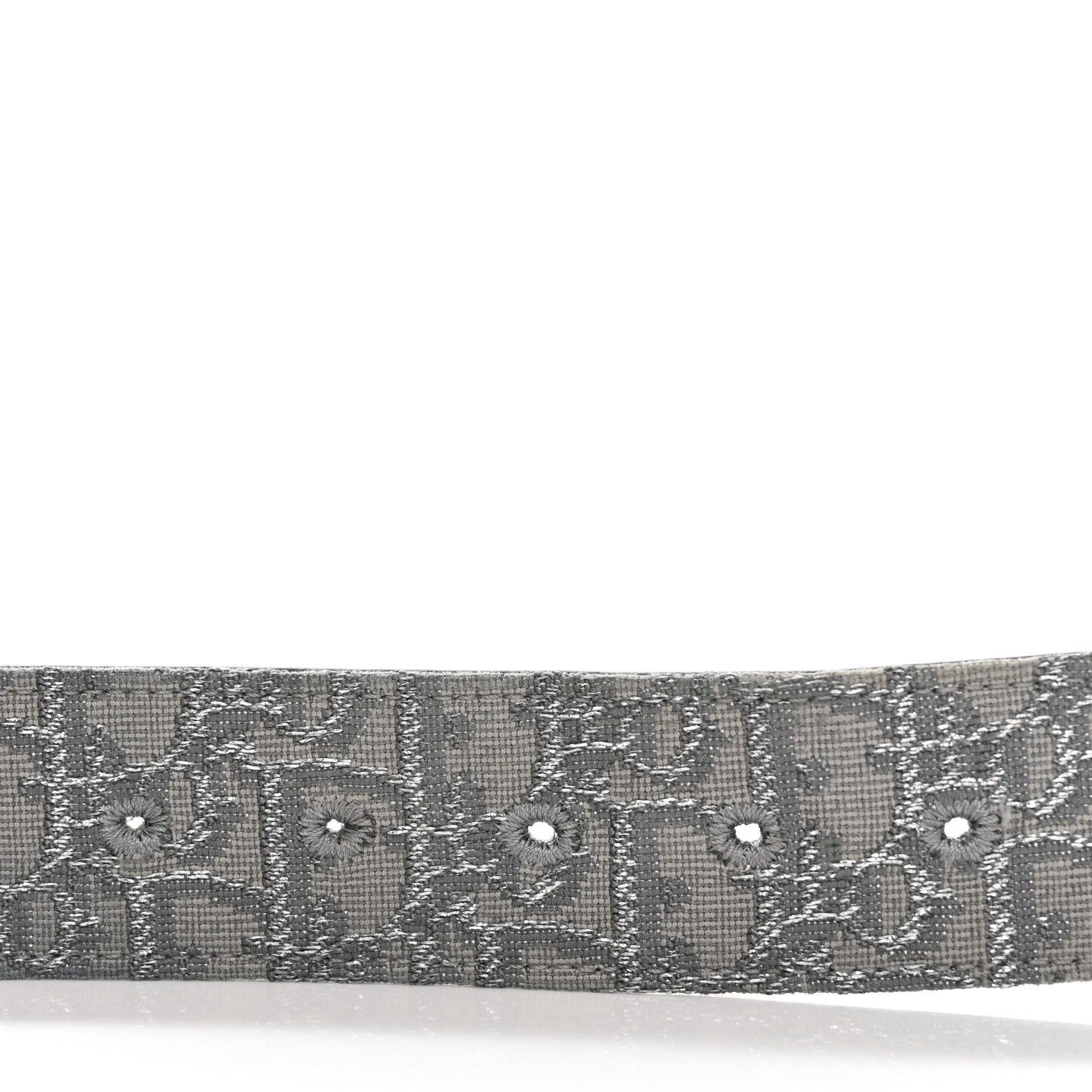 CHRISTIAN DIOR Jacquard Oblique Cosmo Belt 85 34 Grey