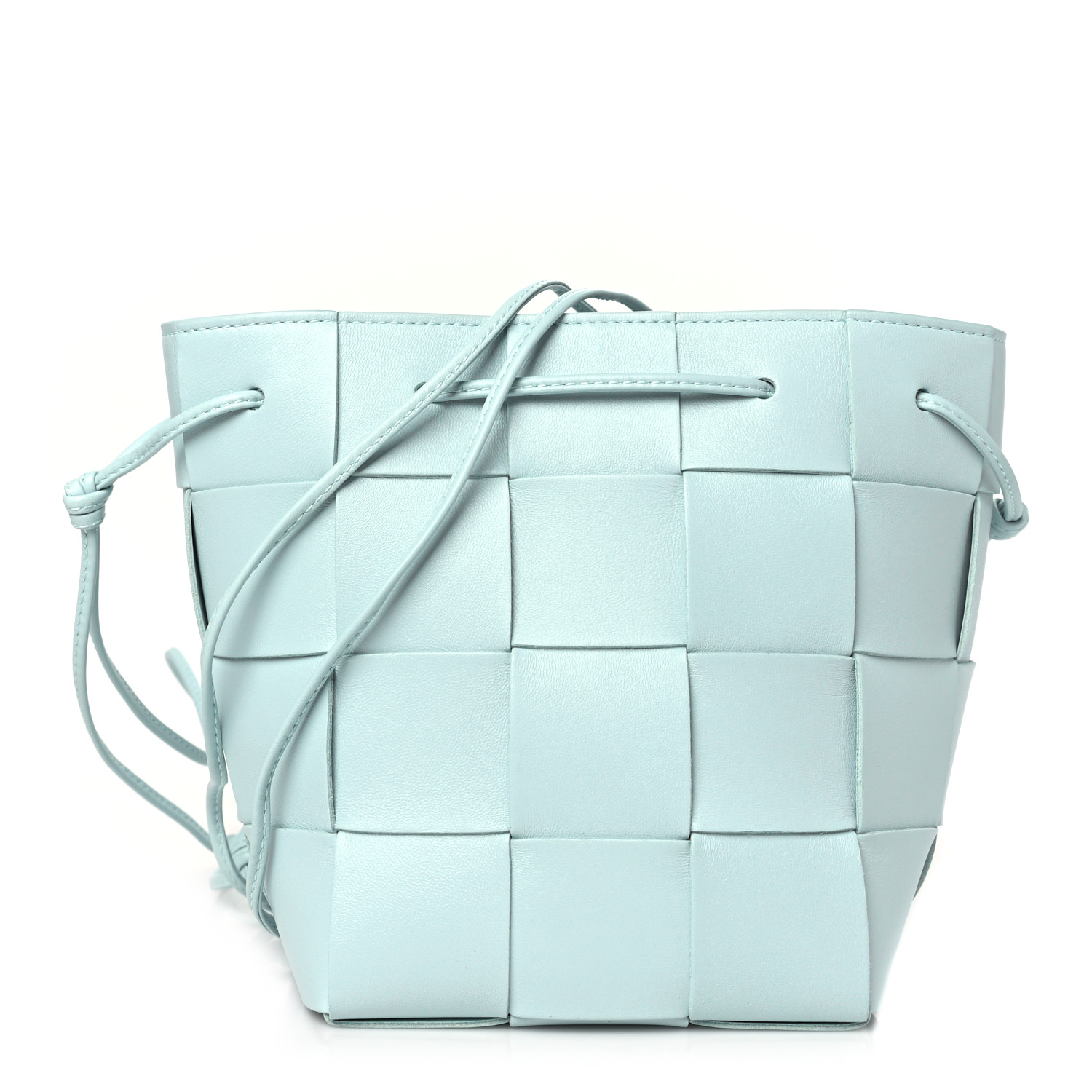 【BOTTEGA VENETA】Lambskin Leather Cassette Bag Teal Washed Bottega Veneta Turquoise Cassette Leather Crossbody Bag